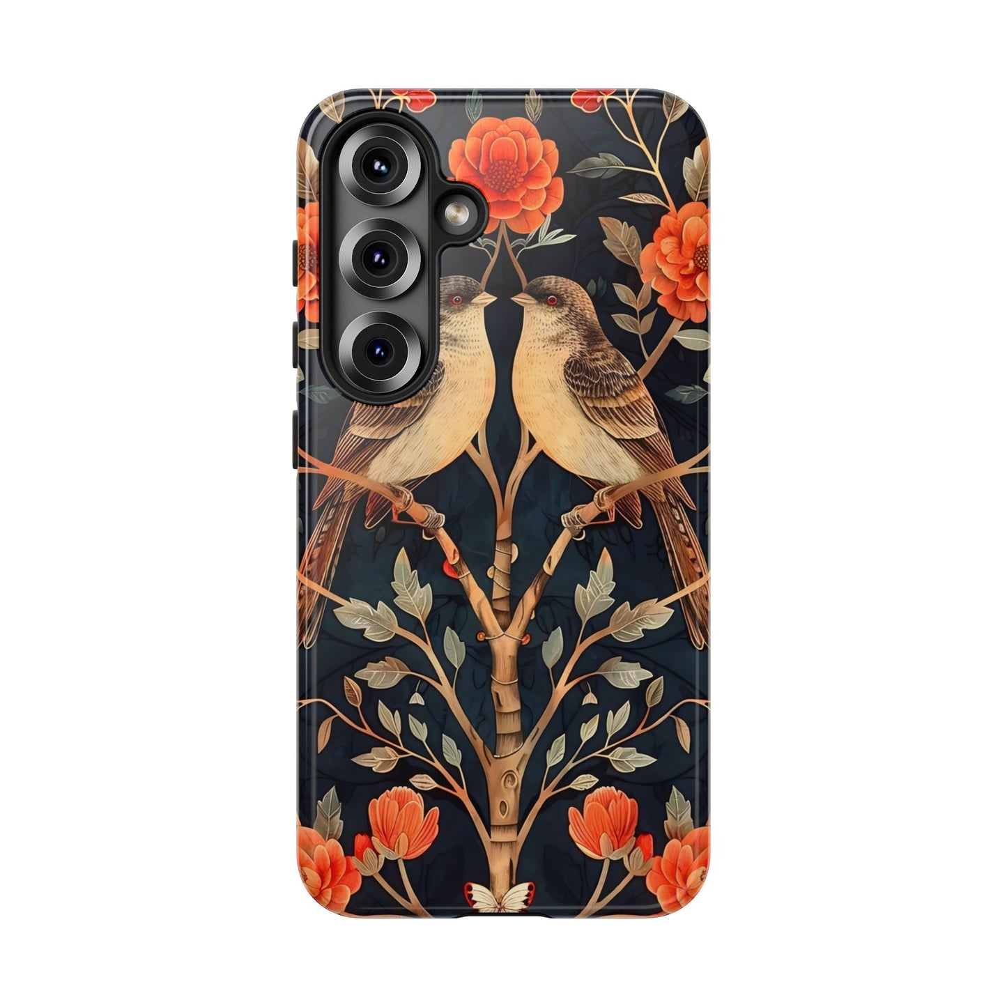 Floral Phone Case – Tough Cases with Bird Design, Unique Gift for Nature Lovers, Stylish Tech Accessory, Phone Cover, Artistic Case