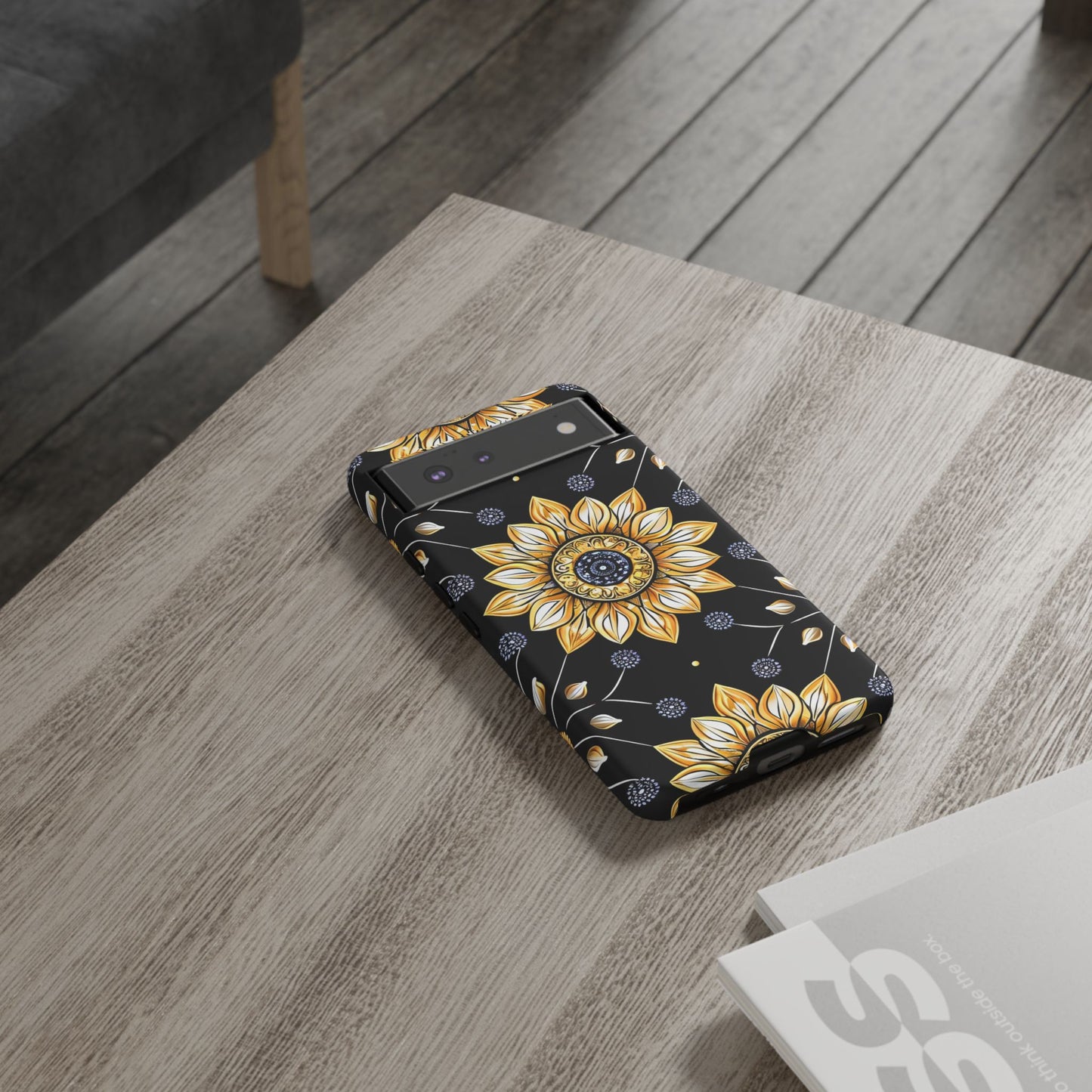 Floral Phone Case with Mandala Design, Tough Cases for iPhone & Samsung, Boho Style, Gift for Her, Unique Accessories
