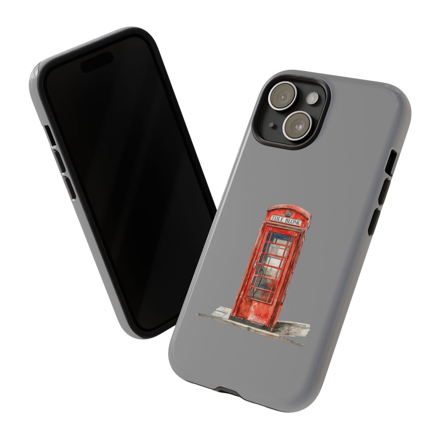 Red Phone Booth Phone Case, Vintage Style Case, Tough Cases for Gifts, Quirky Phone Accessories, Travel Lover's Gift