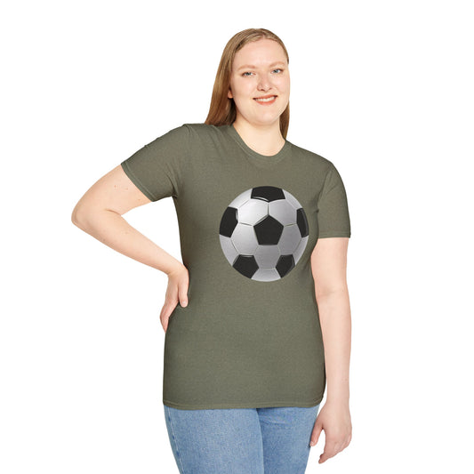 Unisex Softstyle T-Shirt - Dynamic Football Design - Sports Passion and Energy