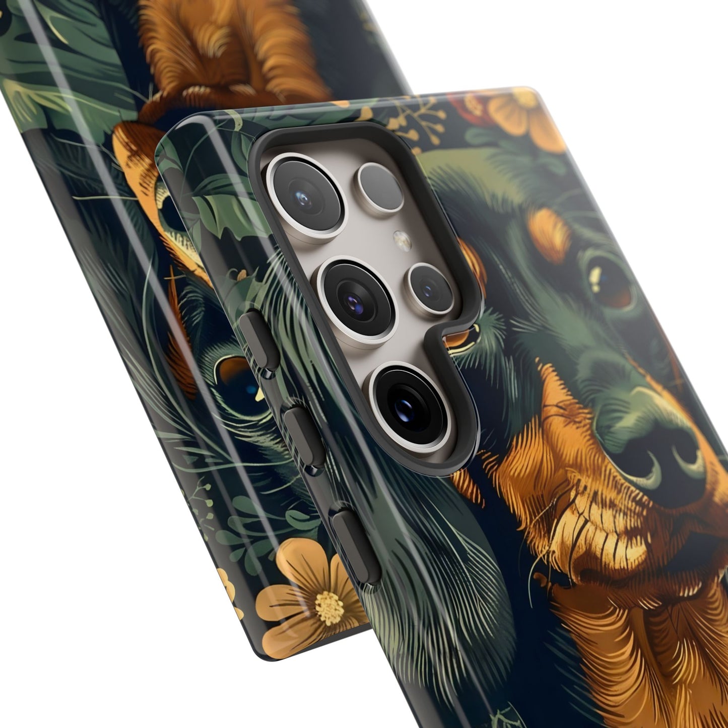 Dachshund Phone Case, Floral Pet Phone Cover, Dog Lover Gift, Tough Phone Case, Custom Dachshund Design, Unique Dog Owner Accessory
