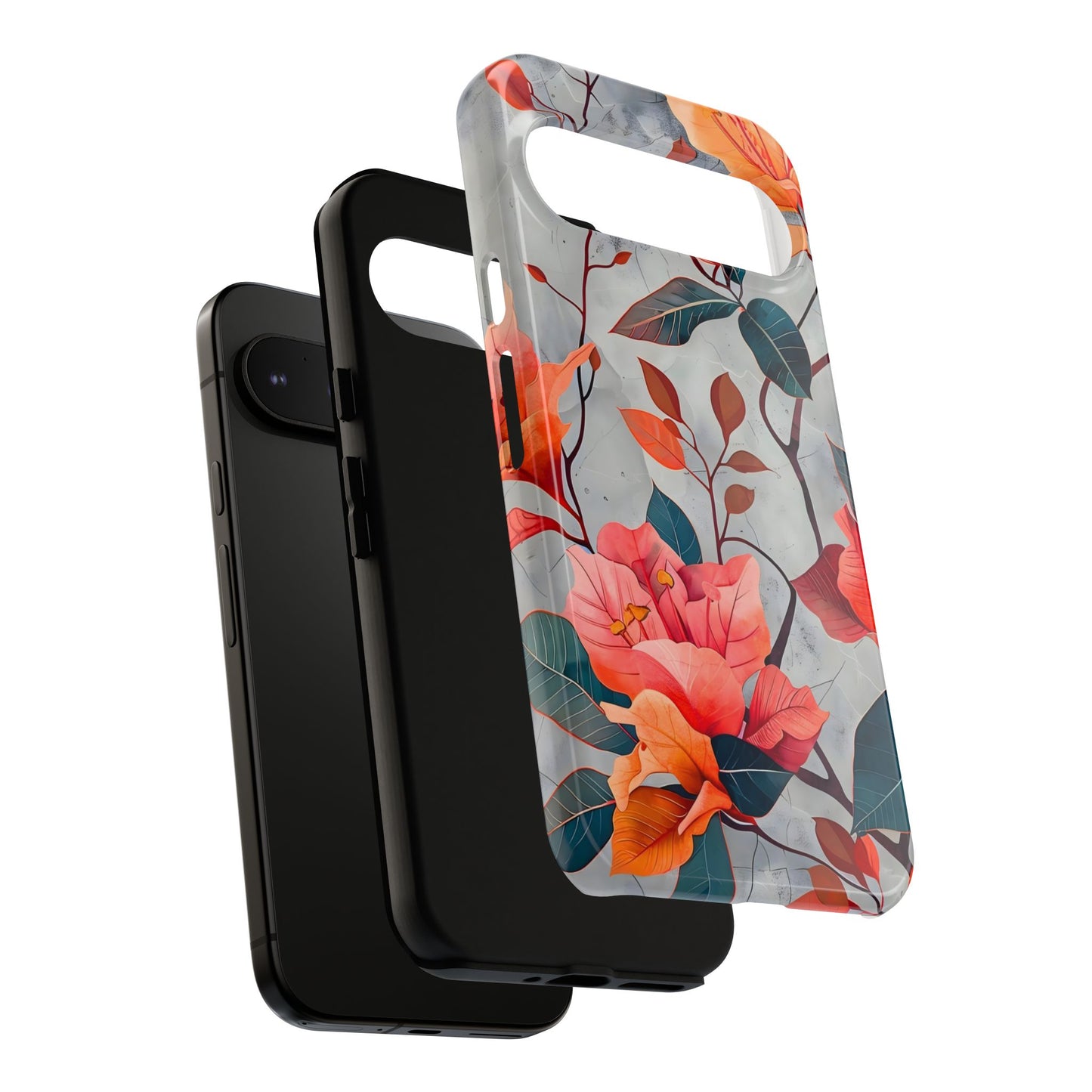 Floral Phone Case - Tough Cases, Protective Cover, Smartphone Accessories, Gift for Her, Stylish Tech Gear, Floral Designs