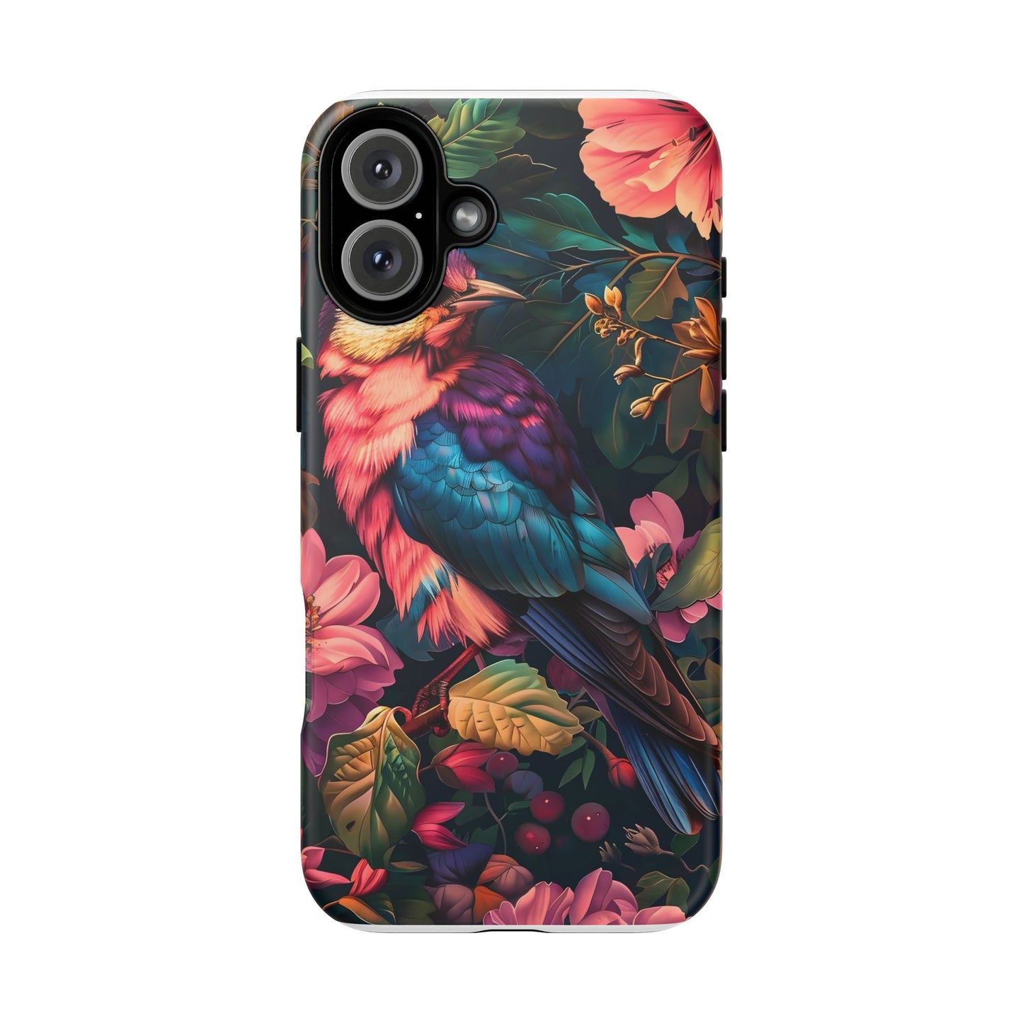 Tough Cases: Vibrant Tropical Bird Phone Case, Floral Smartphone Cover, Nature Lover Gift, Boho Phone Accessory, Cute Bird Case