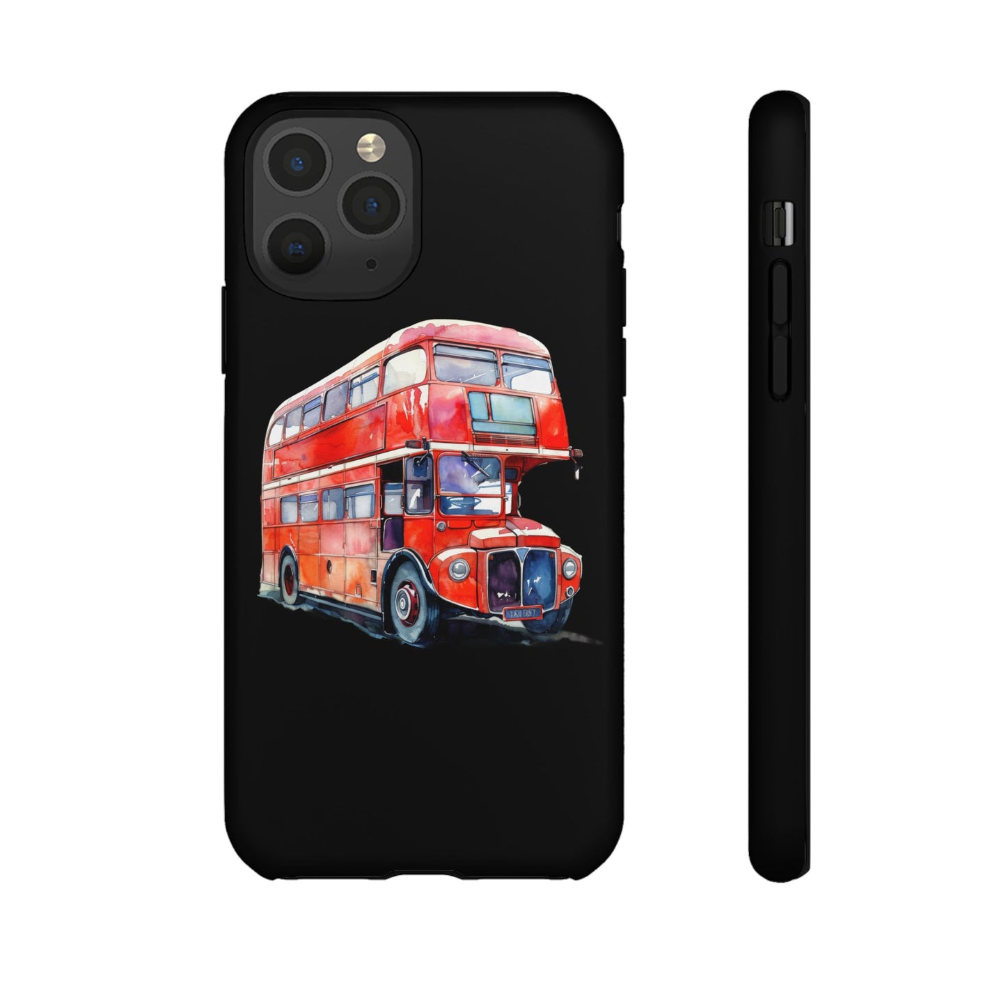 London Bus Phone Case, Tough iPhone Cover, Unique Gift for Travelers, Vintage Style Accessories, Holiday Present Idea
