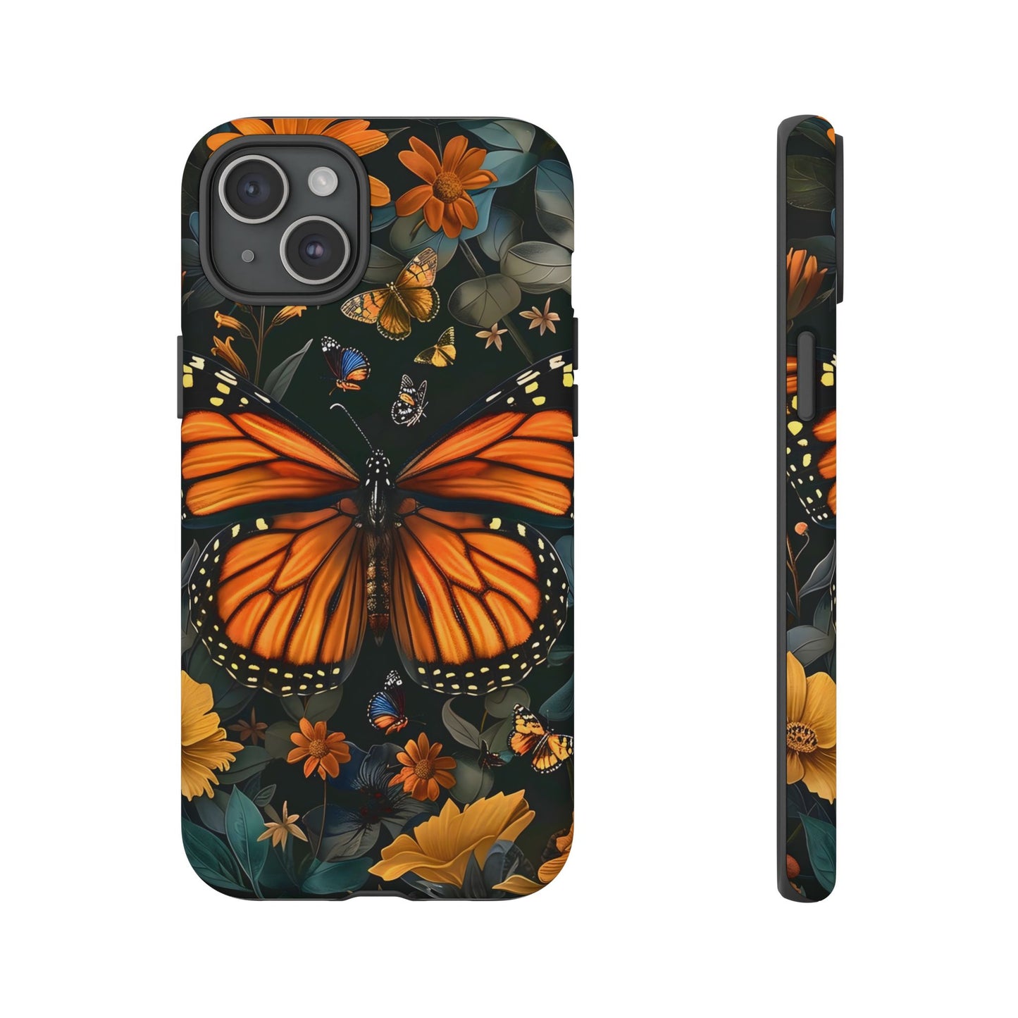 Monarch Butterfly Phone Case, Tough Cases, Nature Lover Gift, Floral Mobile Cover, Eco-Friendly Phone Accessory, Butterfly Design