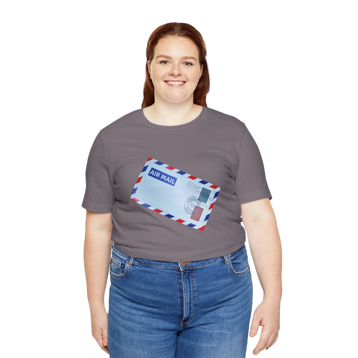 Unisex Jersey Short Sleeve Tee - Vintage British Air Mail - Classic Postal Design
