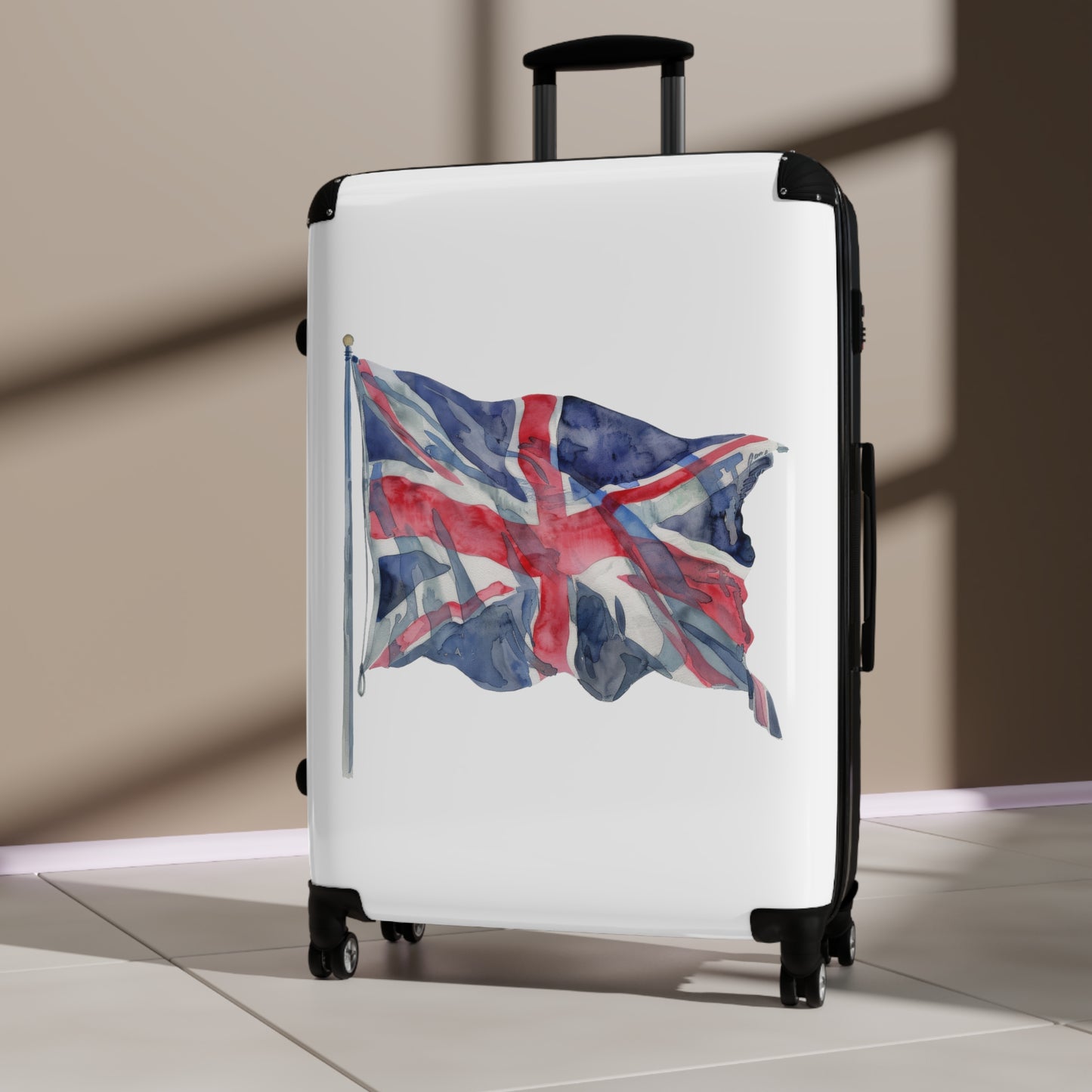 Waving Union Jack Flag Suitcase