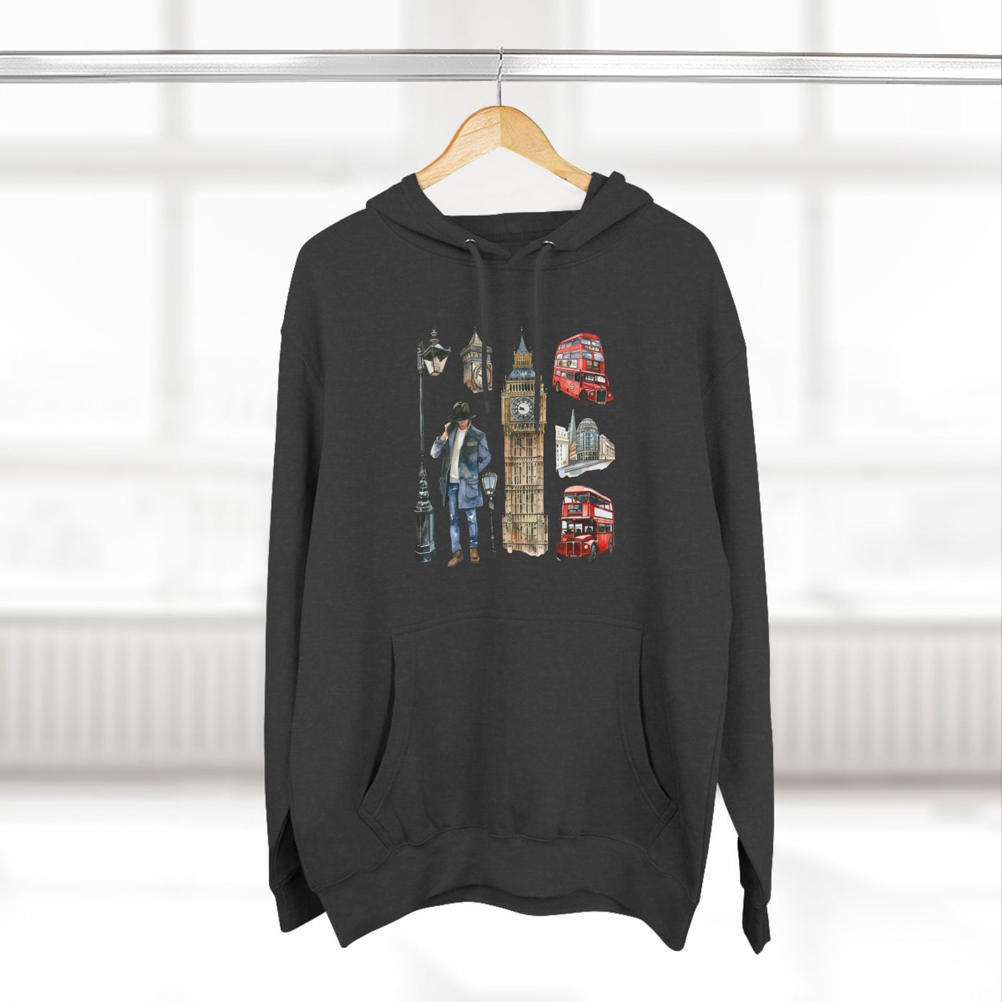 Vintage England Icons Cozy Three-Panel Fleece Hoodie