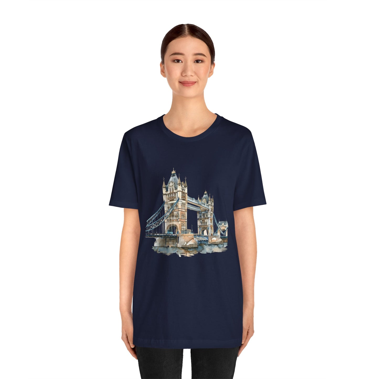 Unisex Jersey Short Sleeve Tee - London Bridge - Iconic Landmark and Historical Beauty