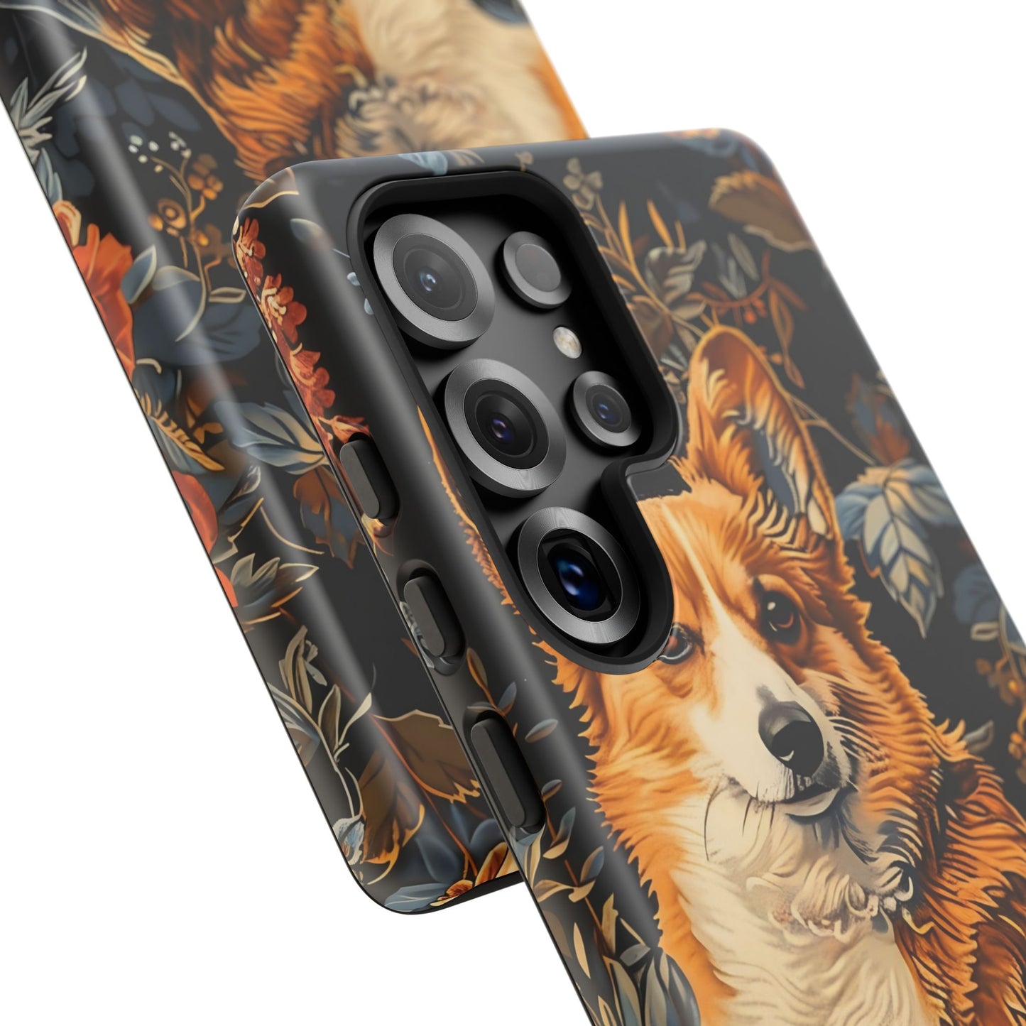 Corgi Floral Phone Case - Tough Cases for Dog Lovers, Cute Pet Accessories, Gift for Dog Owners, Floral Design, Personalized Tech Cover