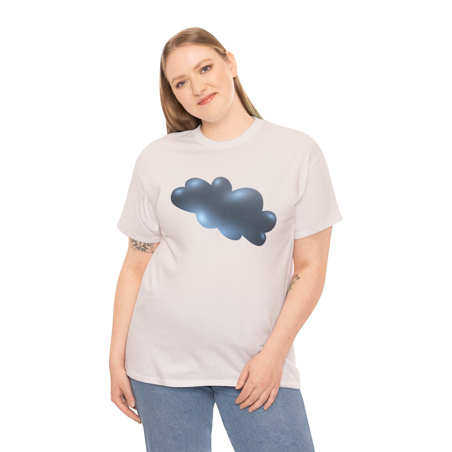 Unisex Heavy Cotton Tee - Serene Cloudscape - Dreamy Cloud