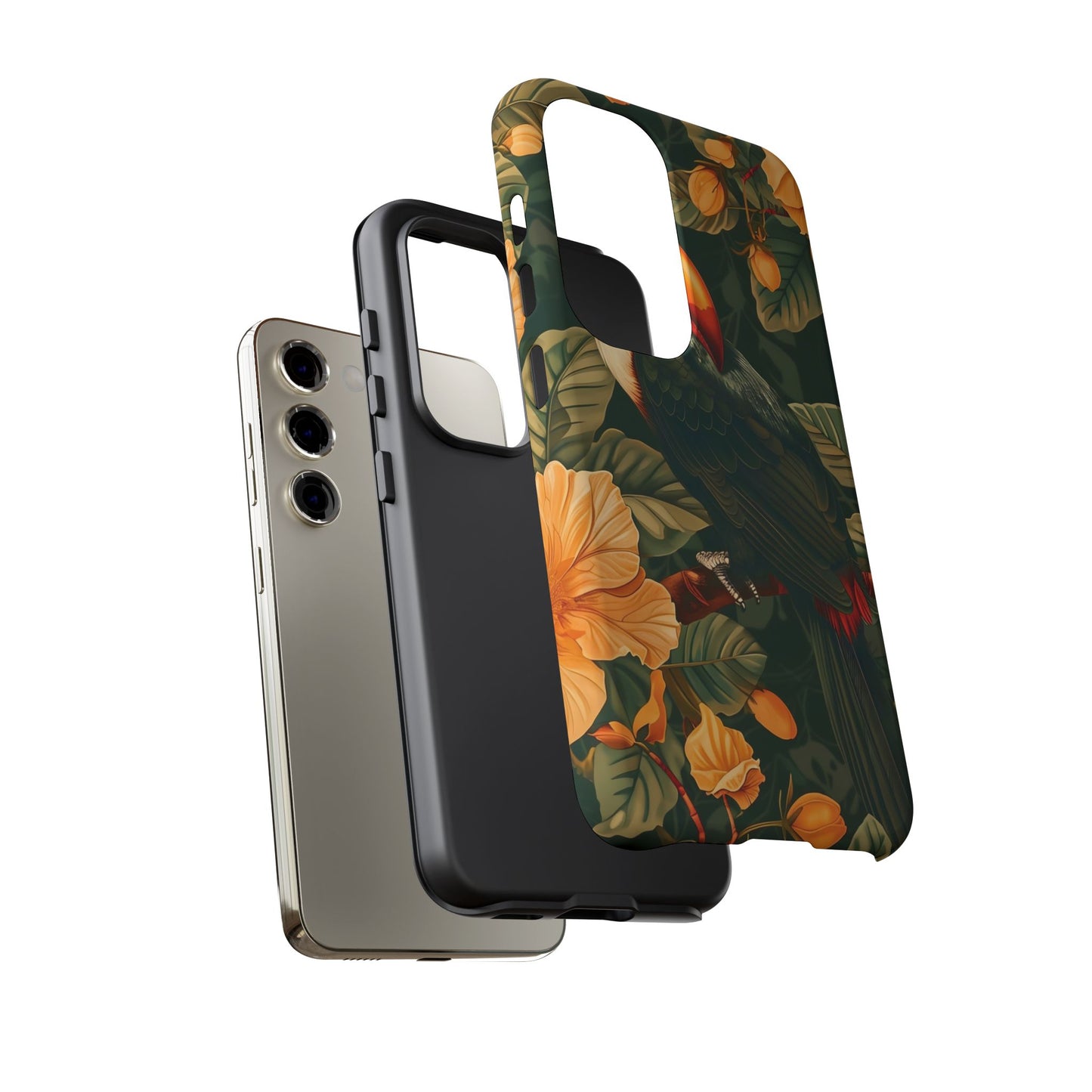 Tropical Toucan Phone Case, Exotic Bird Cover, Nature Lover Gift, Eco-Friendly Design, Customizable Tech Accessory
