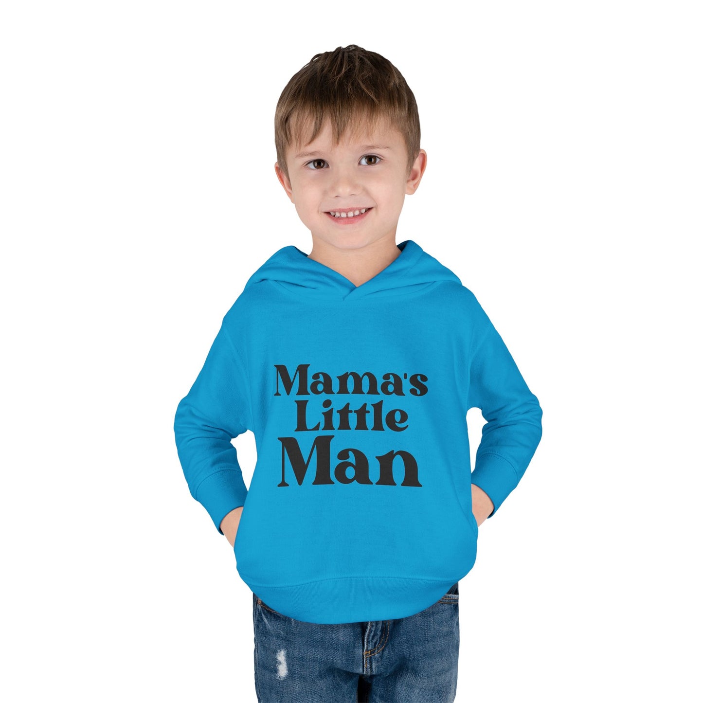 Mama's Little Man Toddler Hoodie - Cozy Fleece Pullover for Little Boys