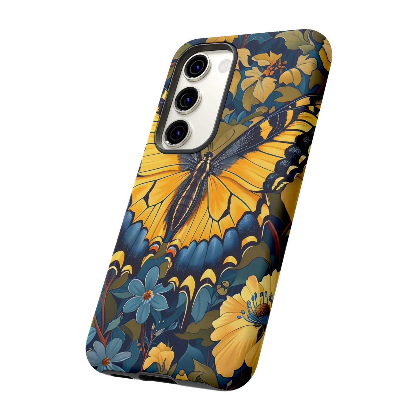 Colorful Butterfly Phone Case, Floral Design, Tough Cases, Protective Cover, Gifts for Nature Lovers, Birthday Present