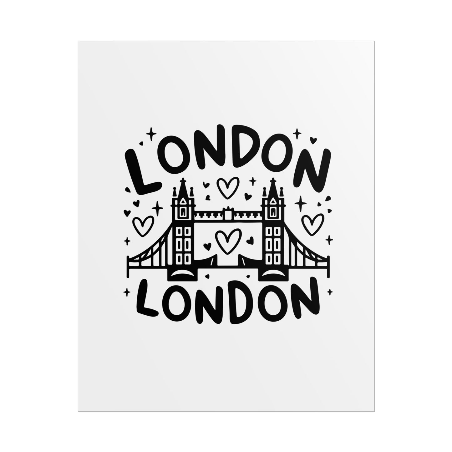 Charming London Rolled Poster for Home Decor, Wall Art, Travel Gift, Office Wall Decor, London Themed Decoration