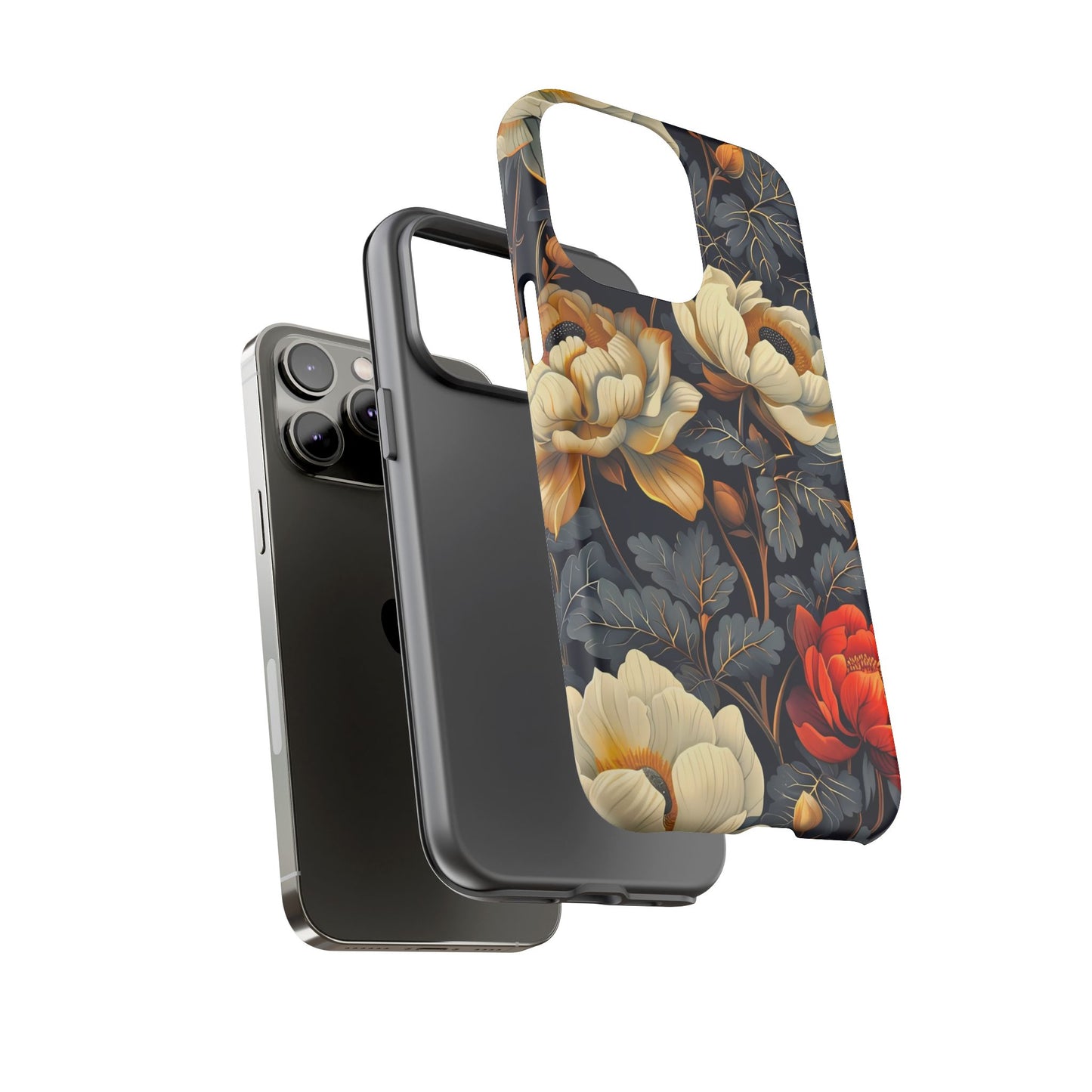 Floral Phone Case - Tough Cases, Stylish Mobile Cover, Flower Design, Holiday Gift, Trendy Accessory, Eco-Friendly Case
