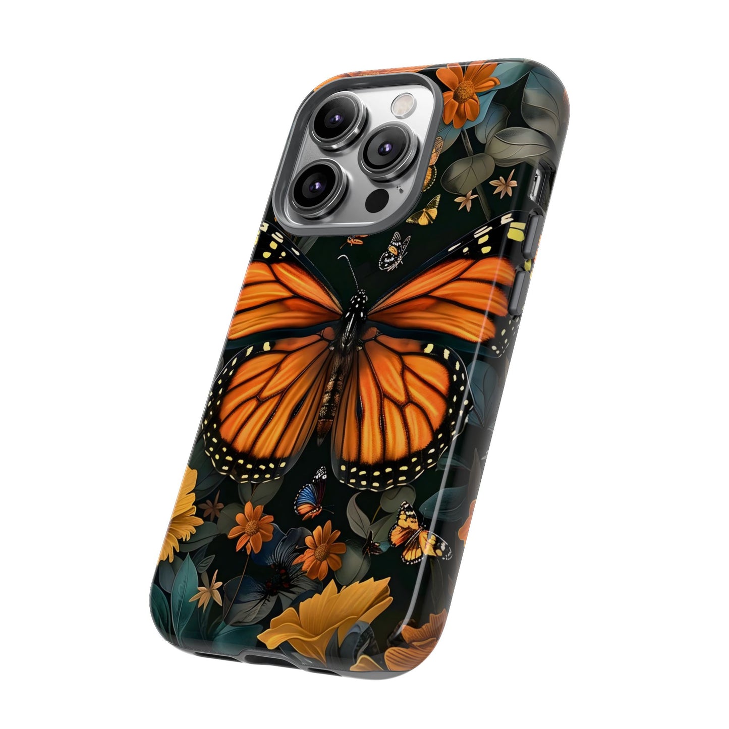 Monarch Butterfly Phone Case, Tough Cases, Nature Lover Gift, Floral Mobile Cover, Eco-Friendly Phone Accessory, Butterfly Design