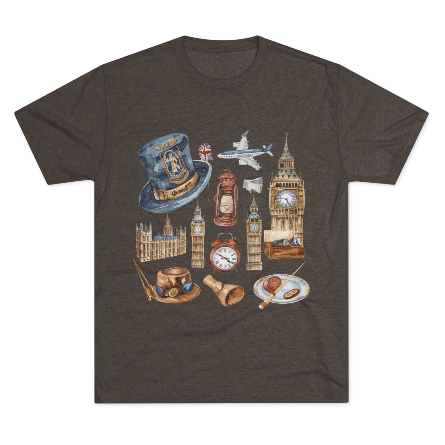 Vintage England Classy Unisex Tri-Blend Crew Tee
