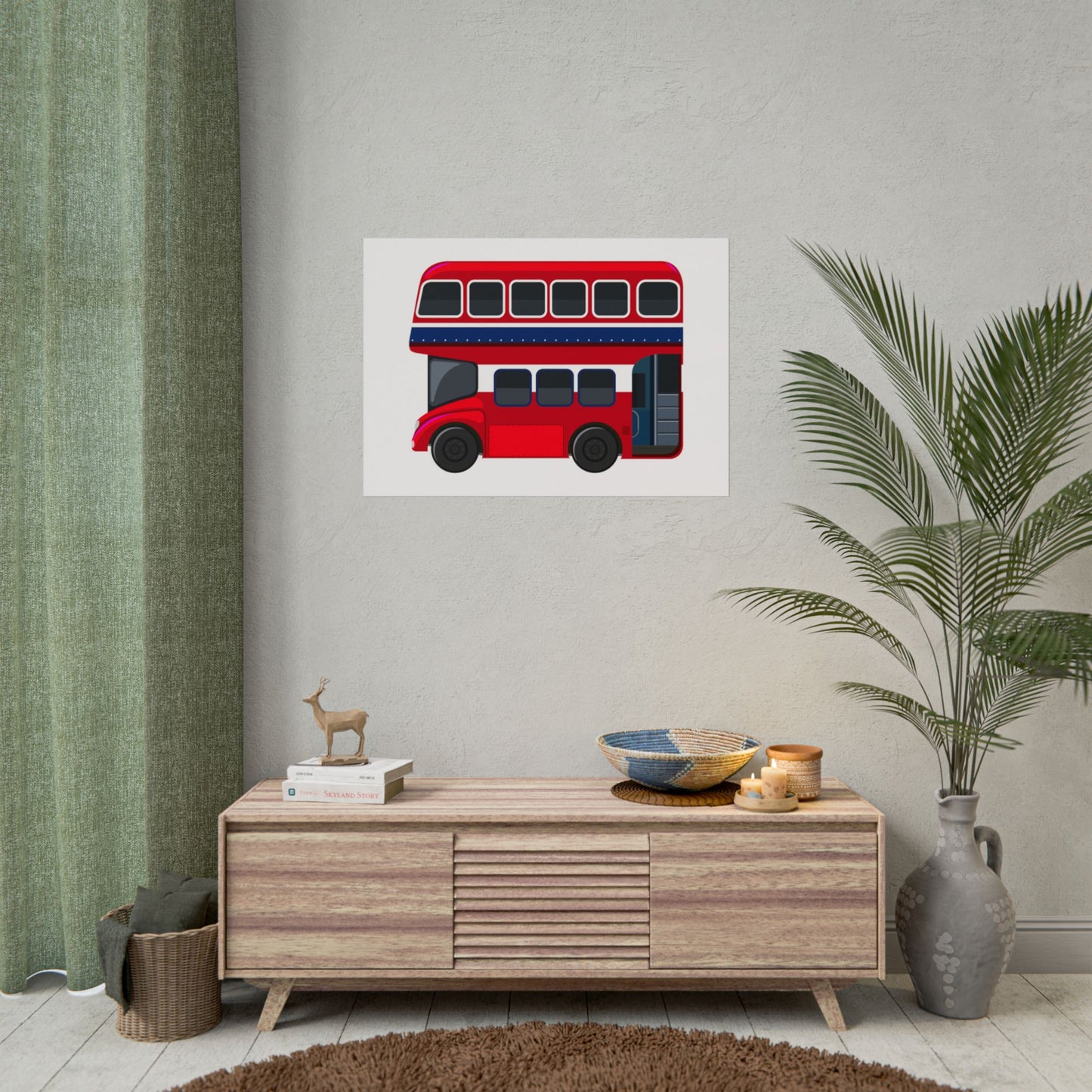 Red Double Decker Bus Rolled Posters