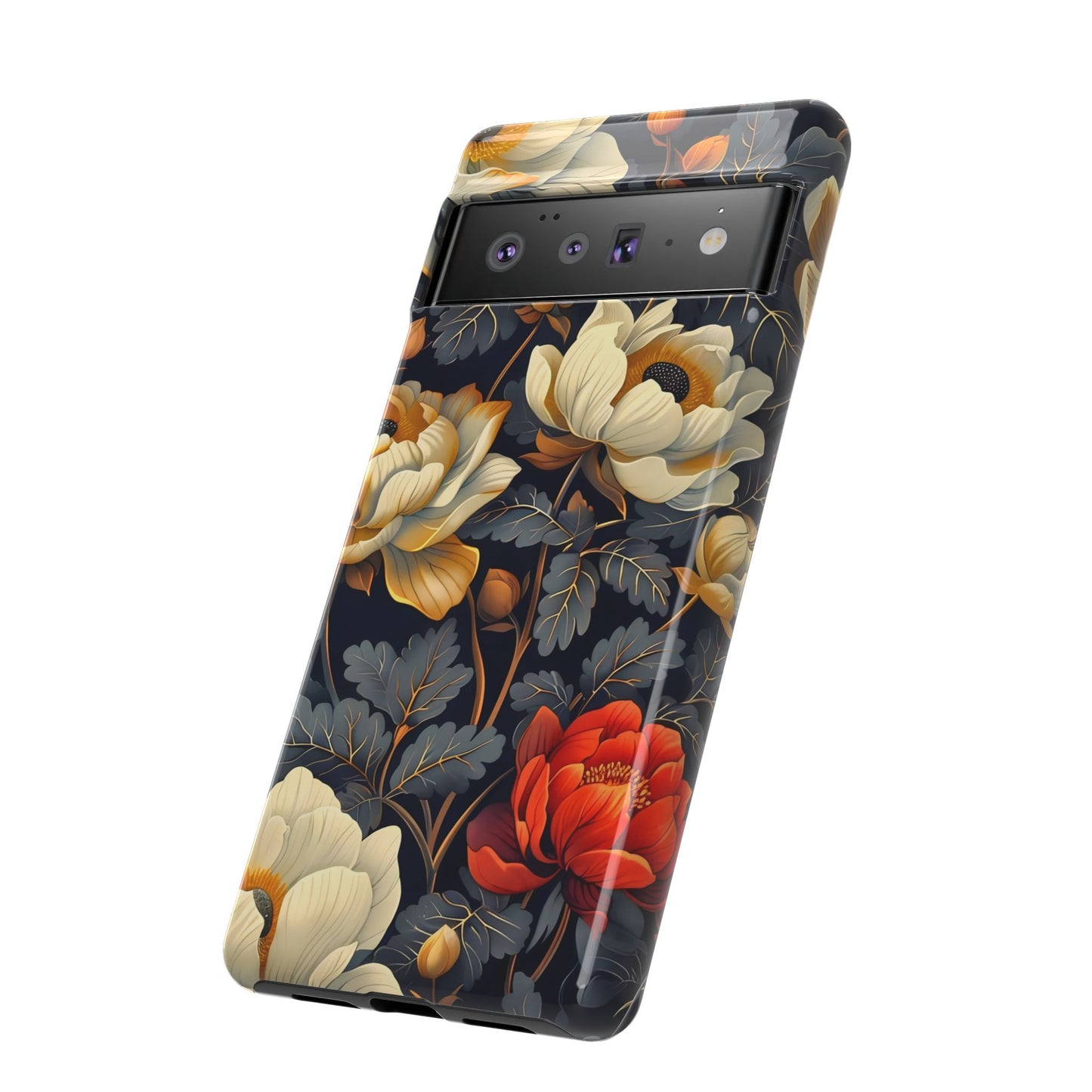 Floral Phone Case - Tough Cases, Stylish Mobile Cover, Flower Design, Holiday Gift, Trendy Accessory, Eco-Friendly Case