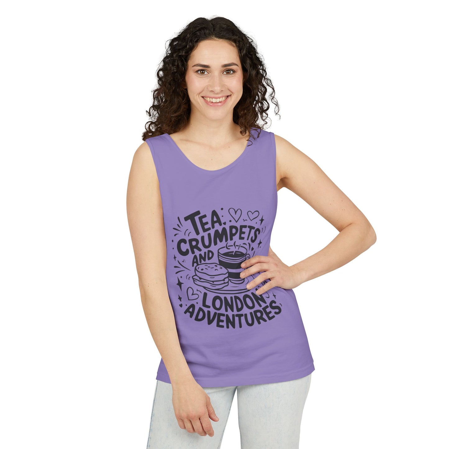 Unisex Garment-Dyed Tank Top - Tea Crumpets And London Adventures
