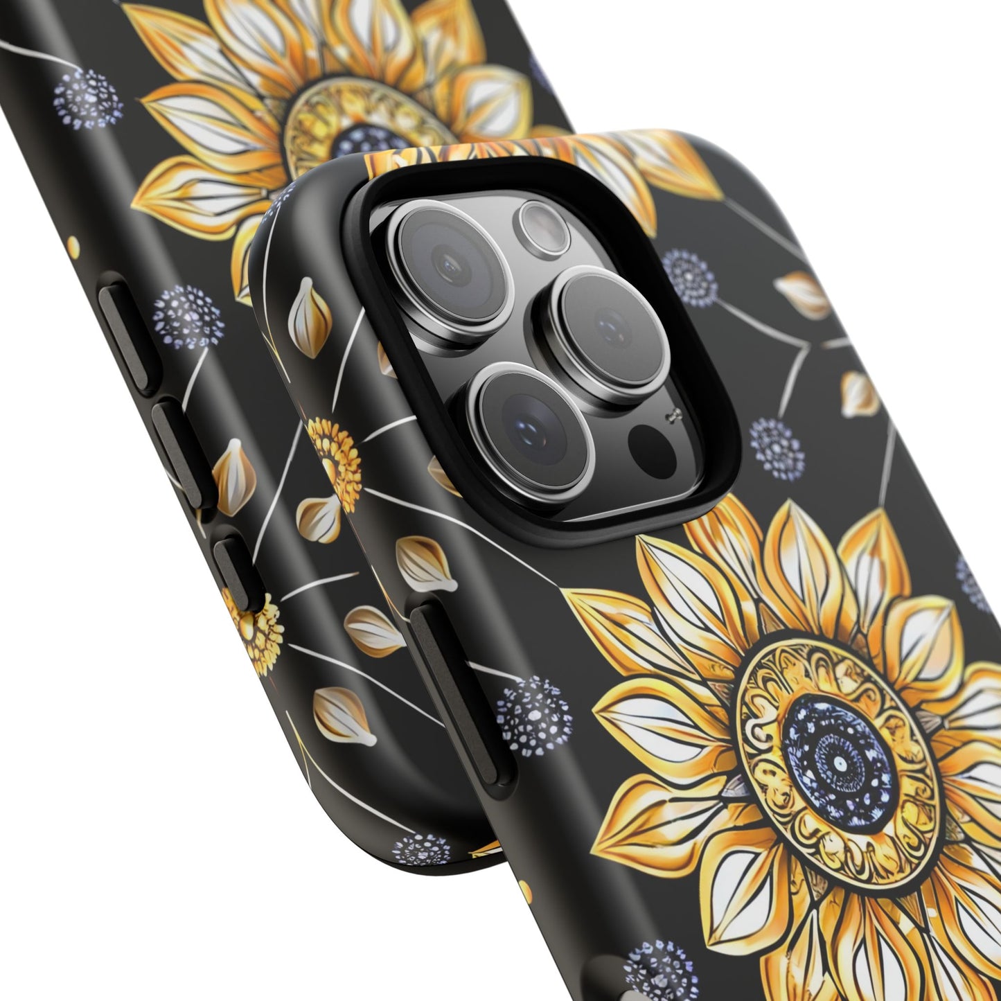 Floral Phone Case with Mandala Design, Tough Cases for iPhone & Samsung, Boho Style, Gift for Her, Unique Accessories