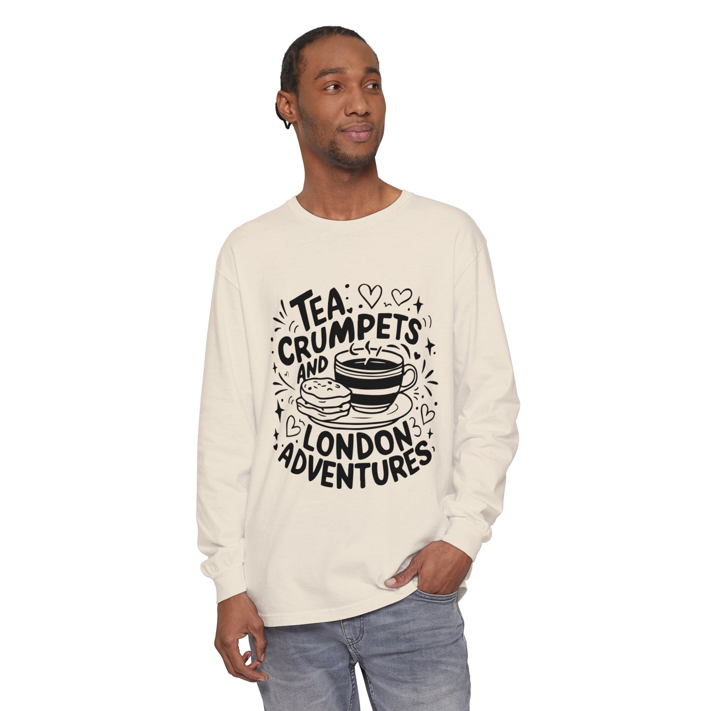 Unisex Garment-dyed Long Sleeve T-Shirt - London's Incredible Adventures