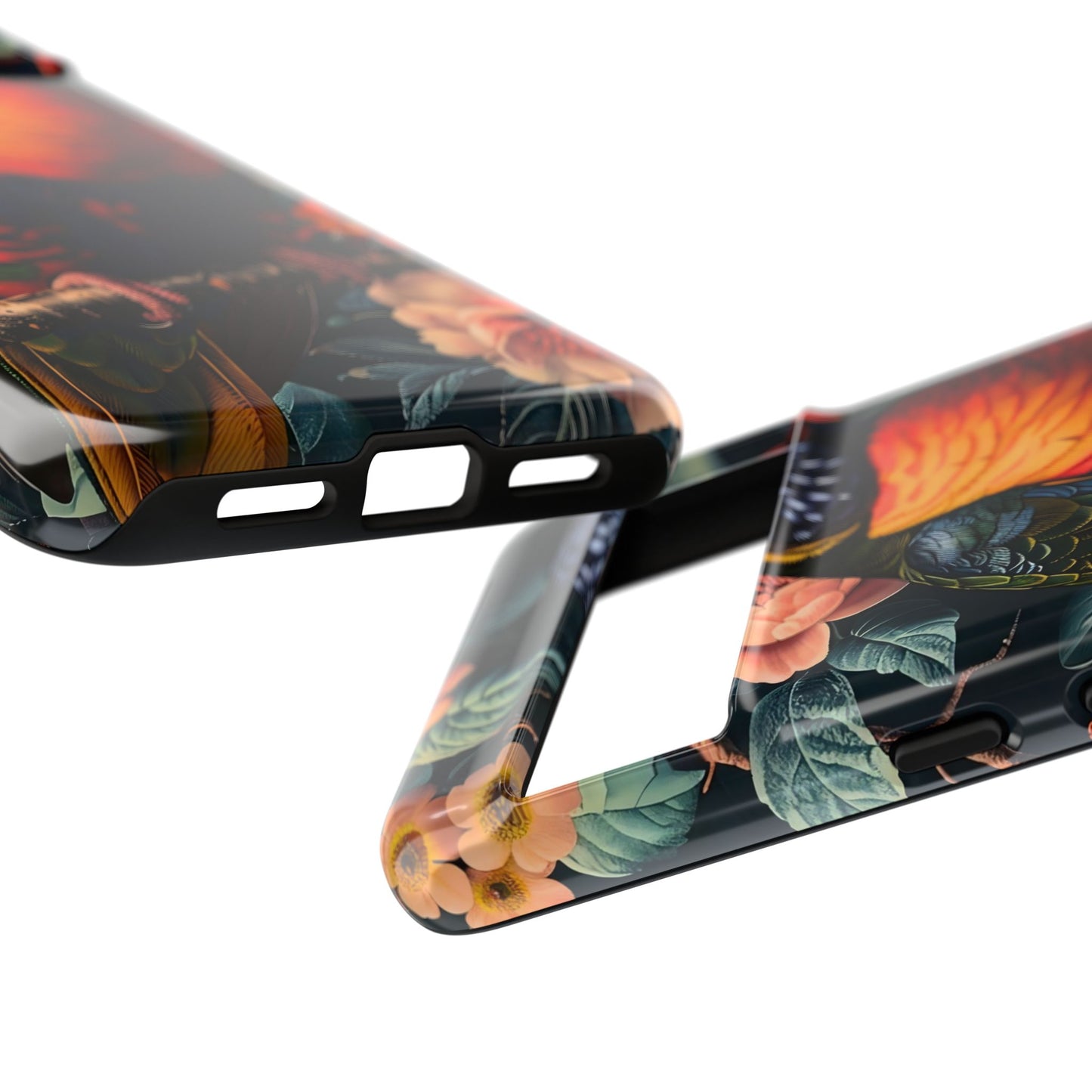 Tropical Parrot Phone Case, Floral Print Protector, Gift for Nature Lovers, Stylish Accessory for Summer, Unique Smartphone Cover