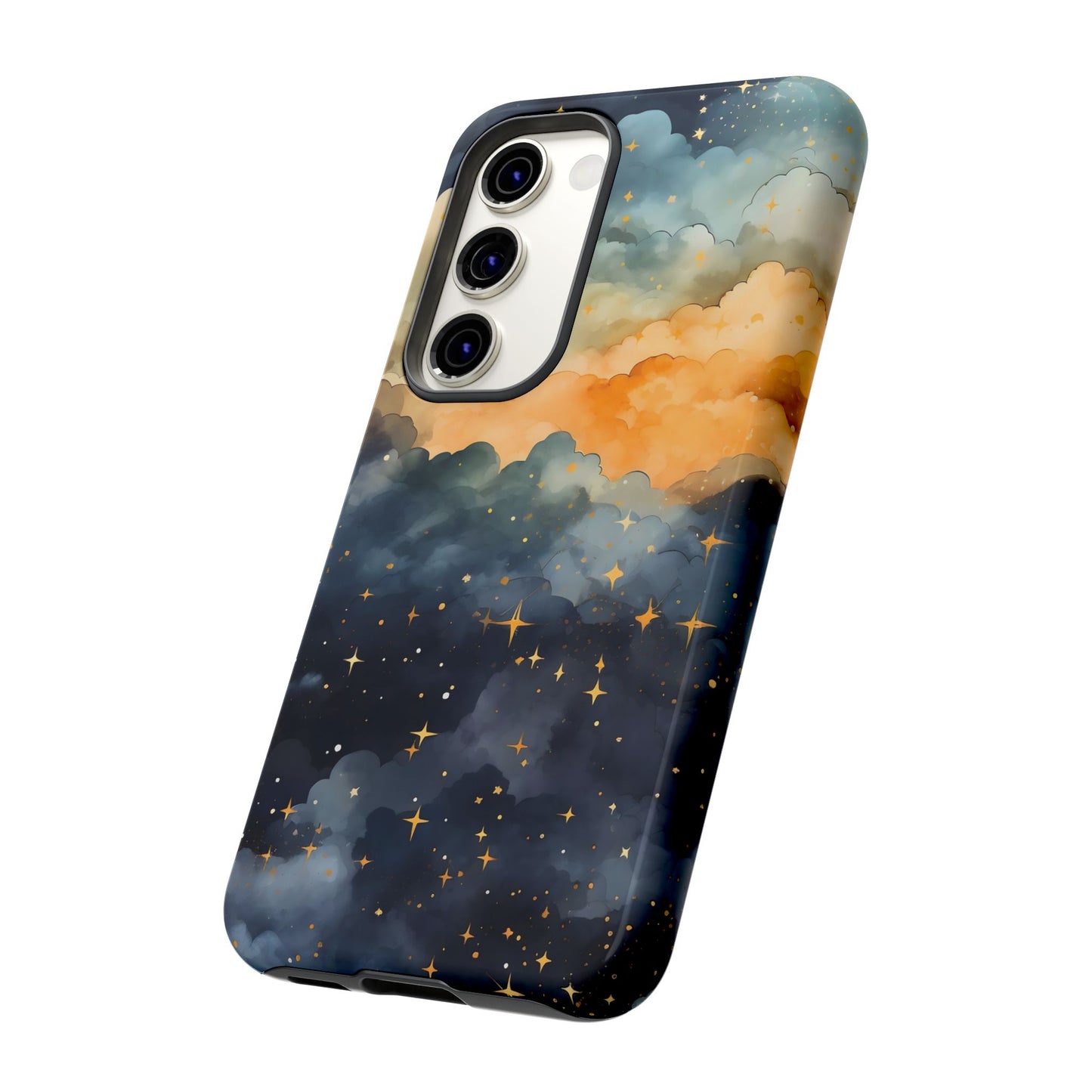 Celestial Phone Case, Galaxy Design Phone Cover, Space Art Case, Starry Night Mobile Cover, Customizable Tough Case