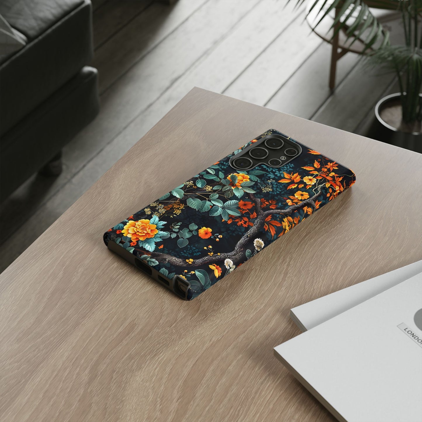 Floral Phone Case | Tough Cases, Protective Cover, Gift for Her, Autumn Vibes, Floral Phone Accessory, Unique Design