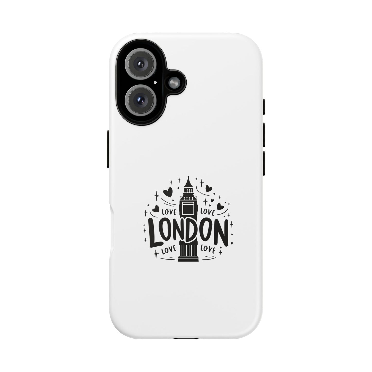 London Love iPhone Case | Tough Cases, London Theme, Gift for Travelers, Unique Phone Accessory, Cute Tech Gifts