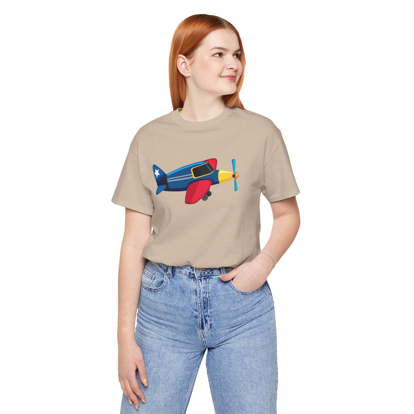 Unisex Jersey Short Sleeve Tee - Vintage Airplane Illustration - Retro Aviation Design