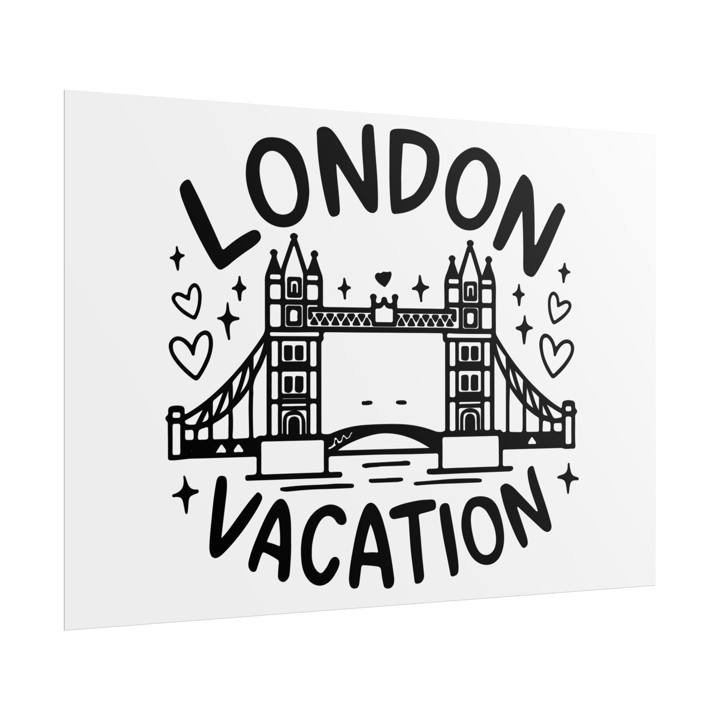 London Vacation Rolled Poster - Travel Decor for Home, Wall Art Print, Gift for Travelers, London Artwork, Holiday Gift Idea