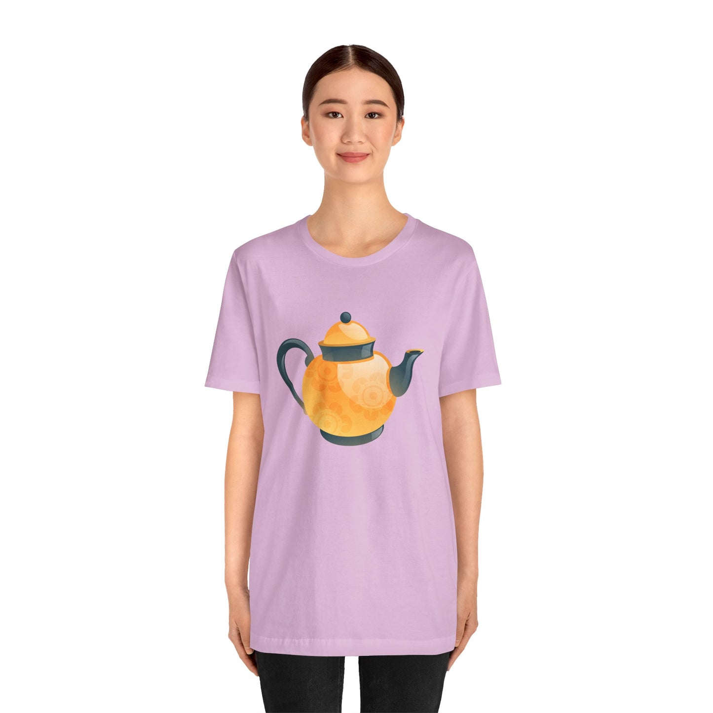 Unisex Jersey Short Sleeve Tee - Classic British Tea Kettle - Timeless Elegance in Tea Time