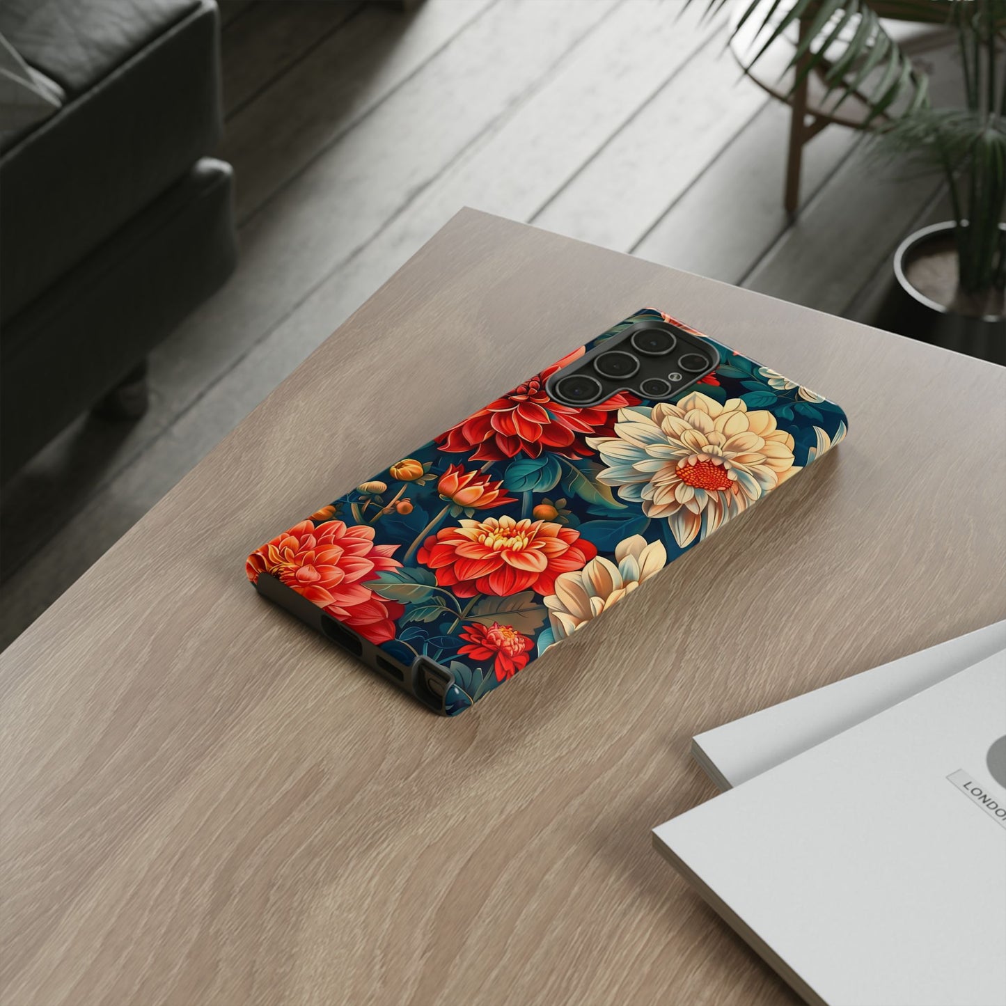 Floral Phone Case - Vibrant Tough Cases, Stylish Floral Cell Phone Cover, Gift for Her, Trendy Phone Accessory, Flower Design