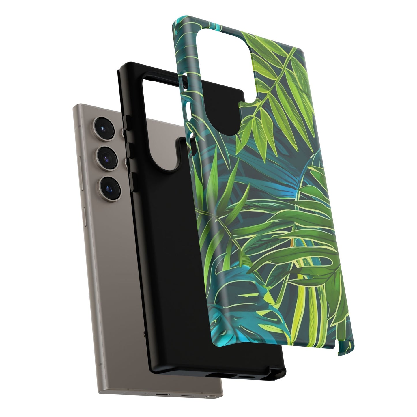 Tropical Phone Case - Durable Green Leaf Design, Eco-Friendly Gift, Trendy Accessory, Nature Lover's Case, Summer Vibes