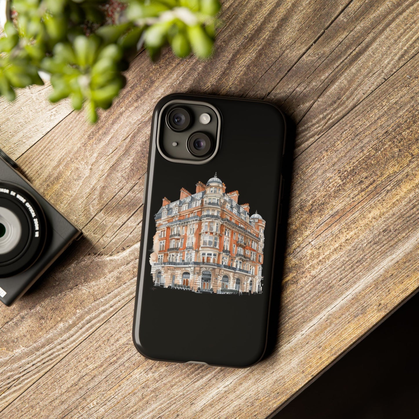 Cityscape Phone Case, Tough Phone Cover, Urban Art Case, Vintage Architecture Design, Gift for Travelers, Stylish Phone Accessory