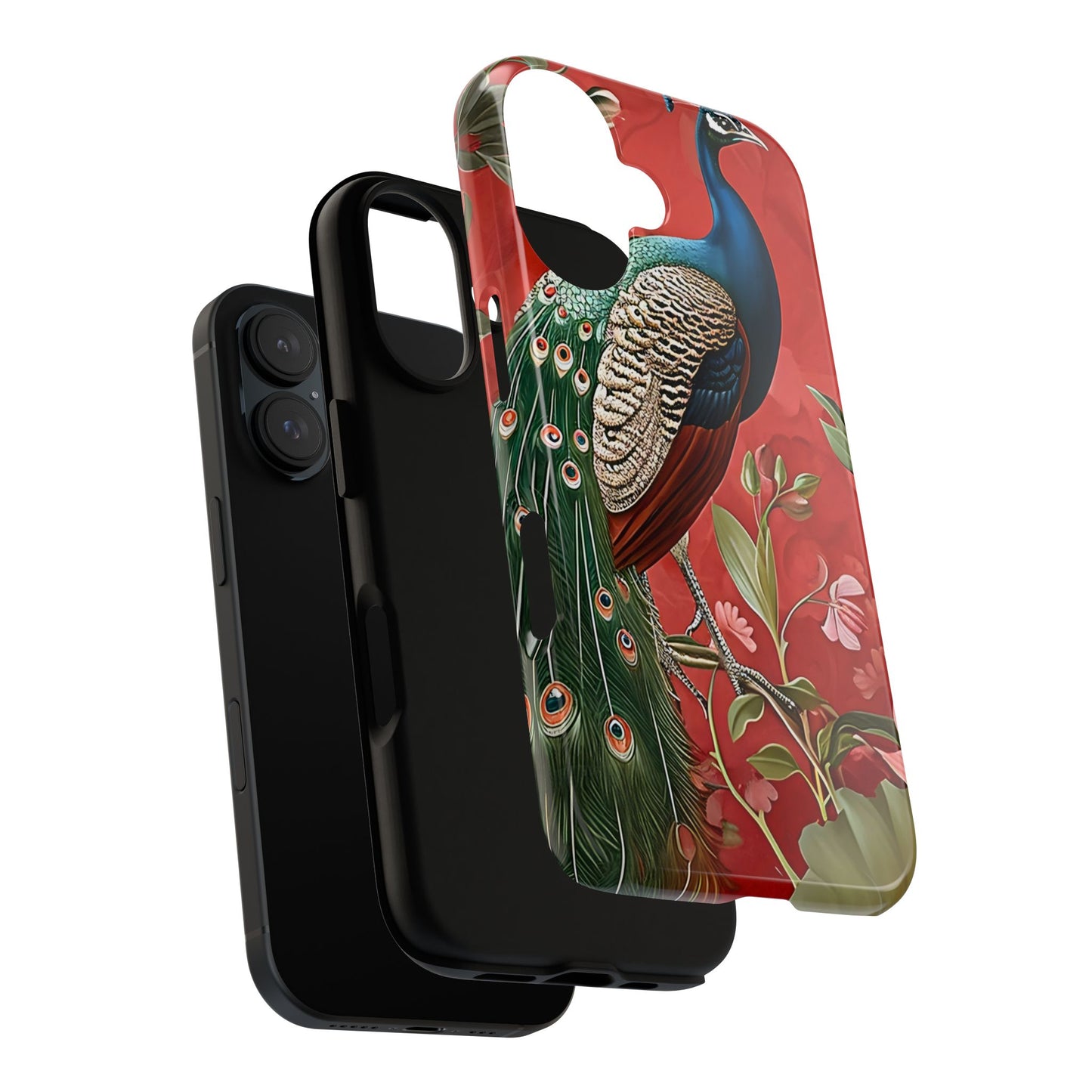 Peacock Tough Phone Case | Stylish Phone Cover, Unique Gift for Nature Lovers, Phone Accessory, Vibrant Floral Design