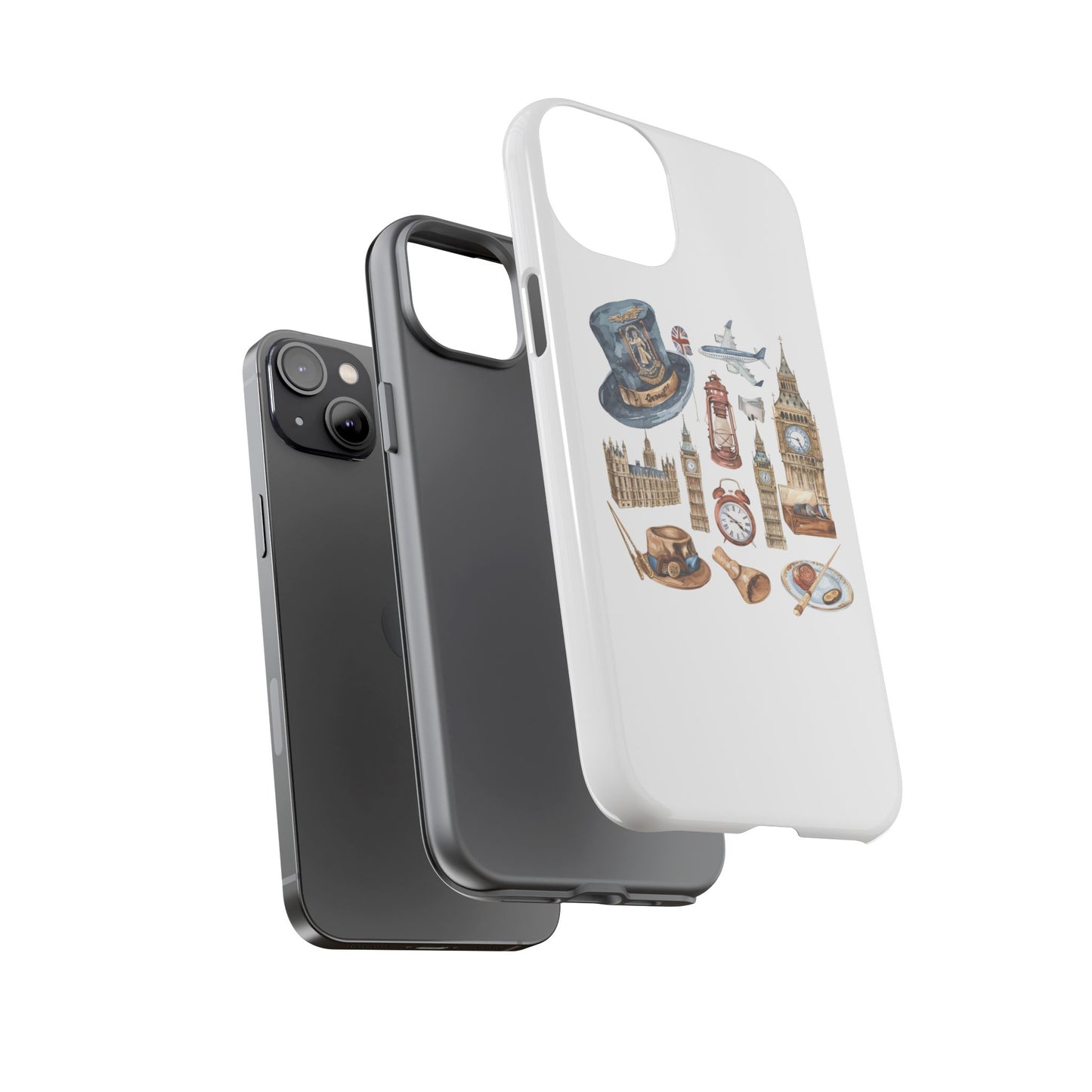 London-Themed Phone Case, Durable iPhone Cover, Gift for Travelers, Unique Cell Phone Accessories, Stylish Gadget Protection