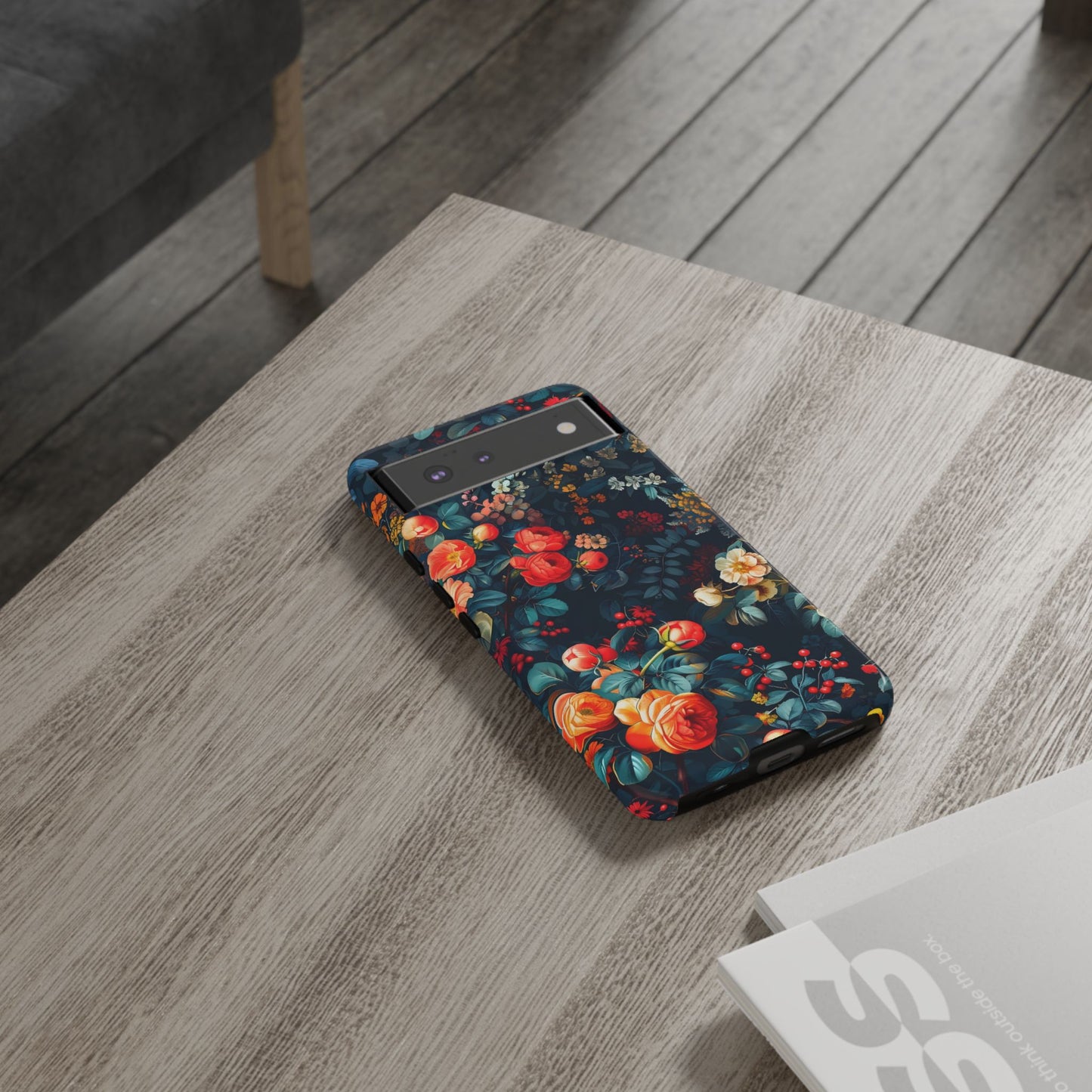 Floral Phone Case - Tough Cases, iPhone Protection, Elegant Floral Design, Gift for Her, Stylish Tech Accessory