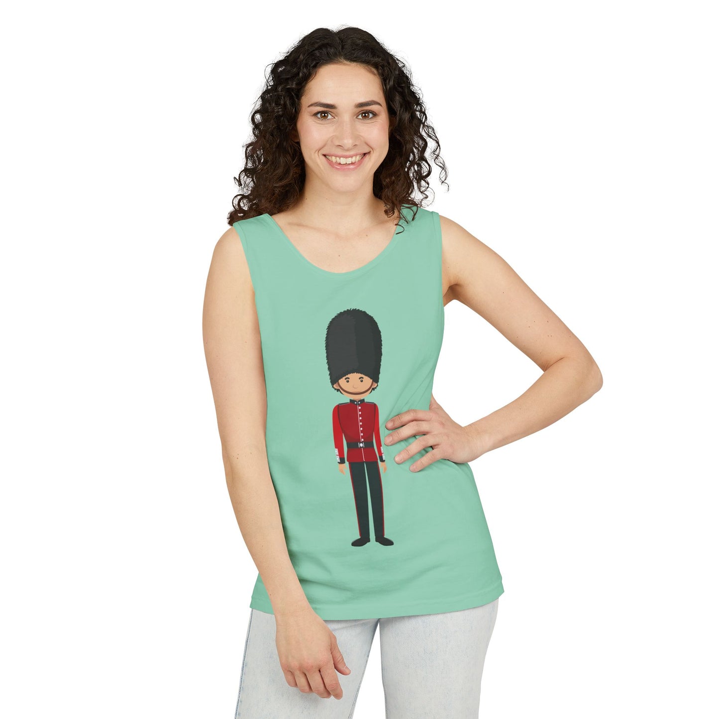 Unisex Garment-Dyed Tank Top - British Soldier - Classic Military Elegance and Honor