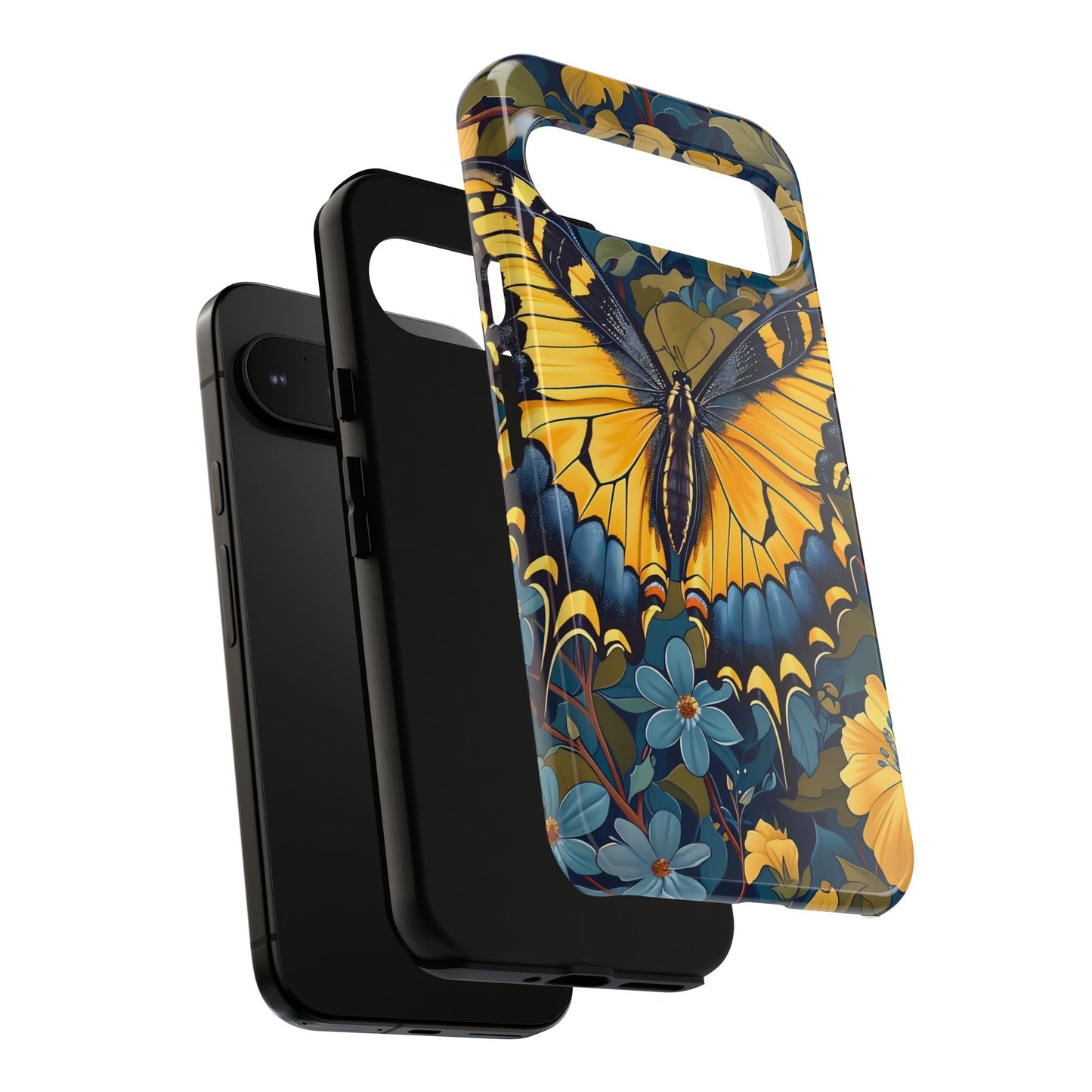 Colorful Butterfly Phone Case, Floral Design, Tough Cases, Protective Cover, Gifts for Nature Lovers, Birthday Present