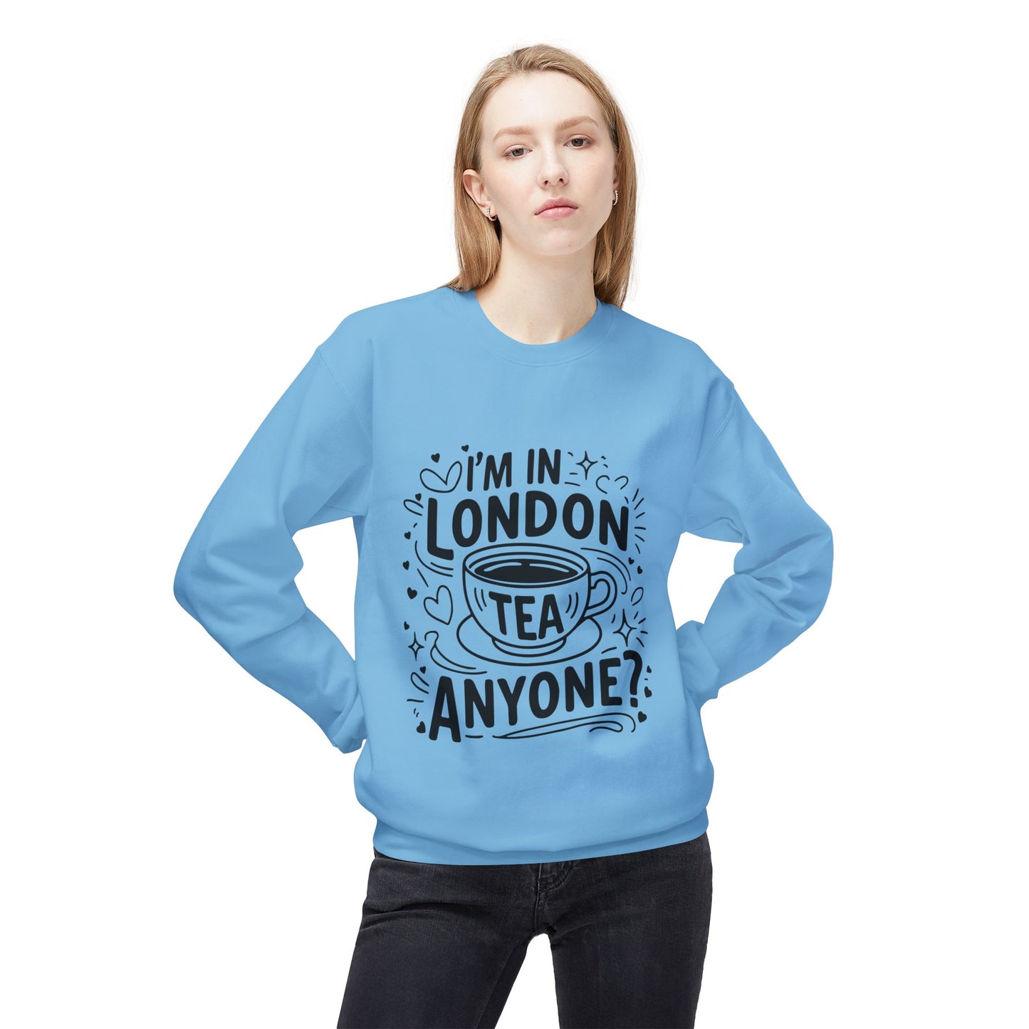 Unisex Midweight Softstyle Fleece Crewneck Sweatshirt - London's Nostalgic Tea