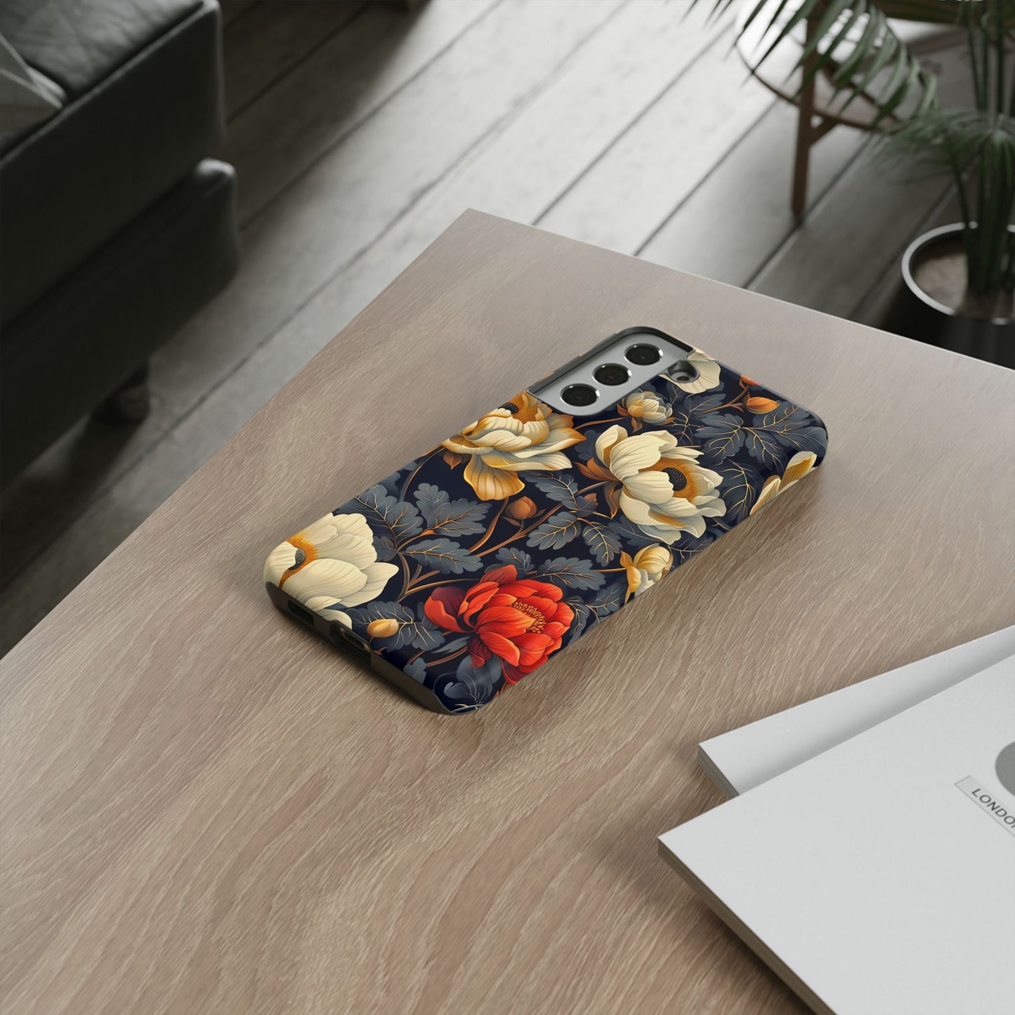 Floral Phone Case - Tough Cases, Stylish Mobile Cover, Flower Design, Holiday Gift, Trendy Accessory, Eco-Friendly Case