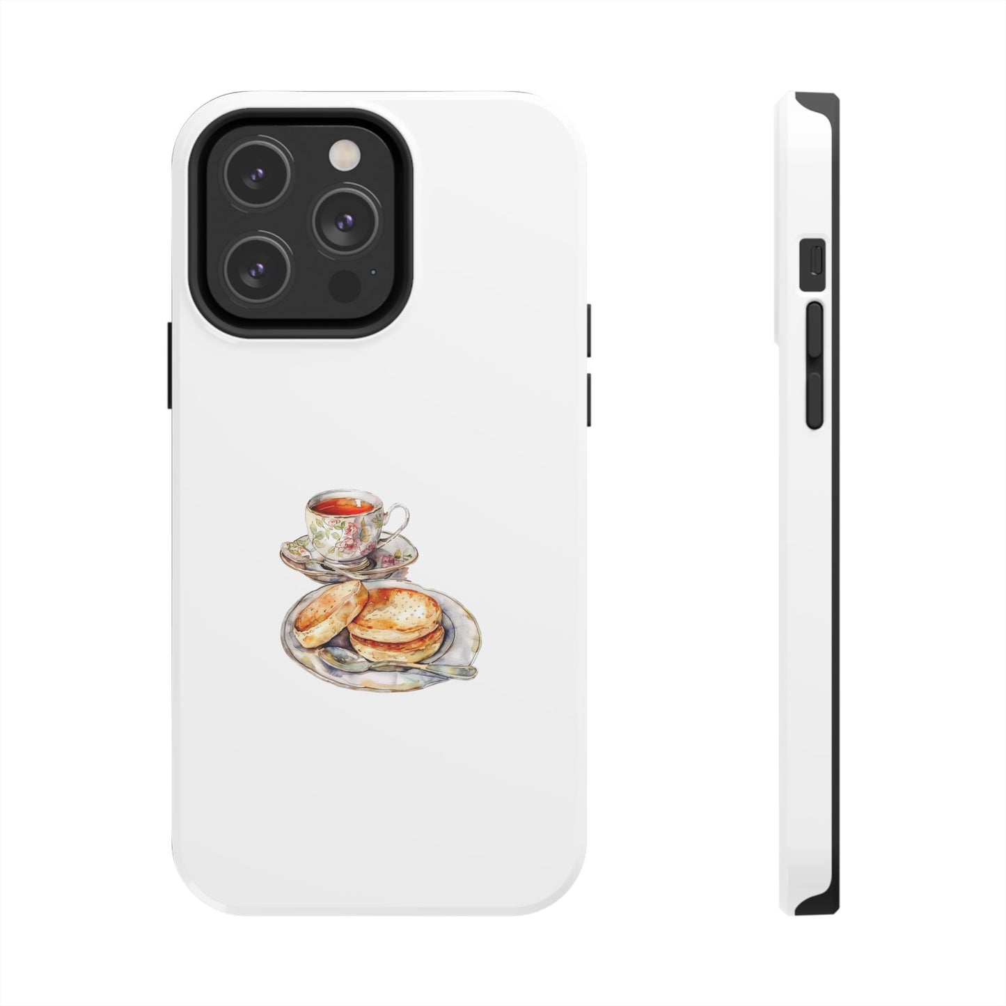 Tea Time Tough Phone Case - Vintage Style Design for Tea Lovers