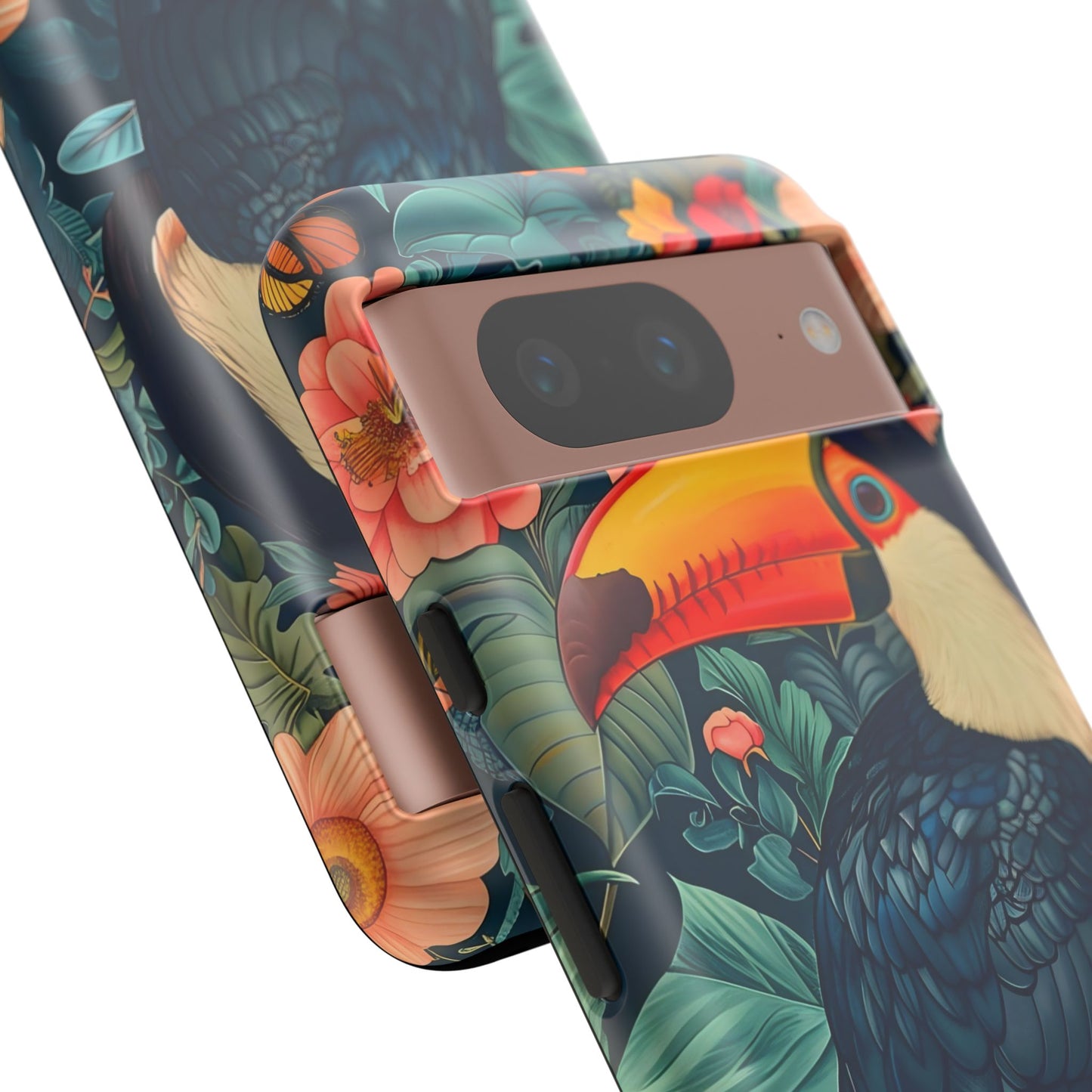Tropical Toucan Phone Case - Cute Animal Design, Nature Lover Gift, Floral Pattern, Bird Lover Accessory, Summer Vibes