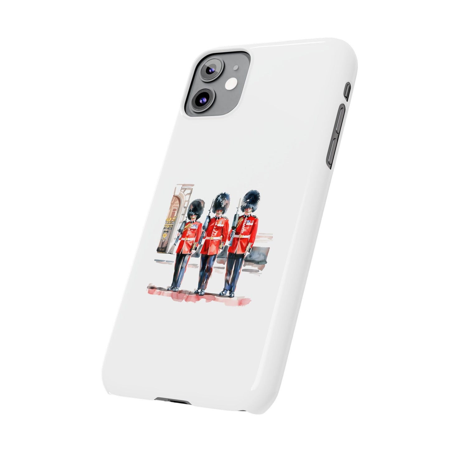 Slim Phone Case with Iconic British Guard Design - Perfect for Travel, Unique Gift, Cell Phone Accessory, Trendy Cover, London Souvenir