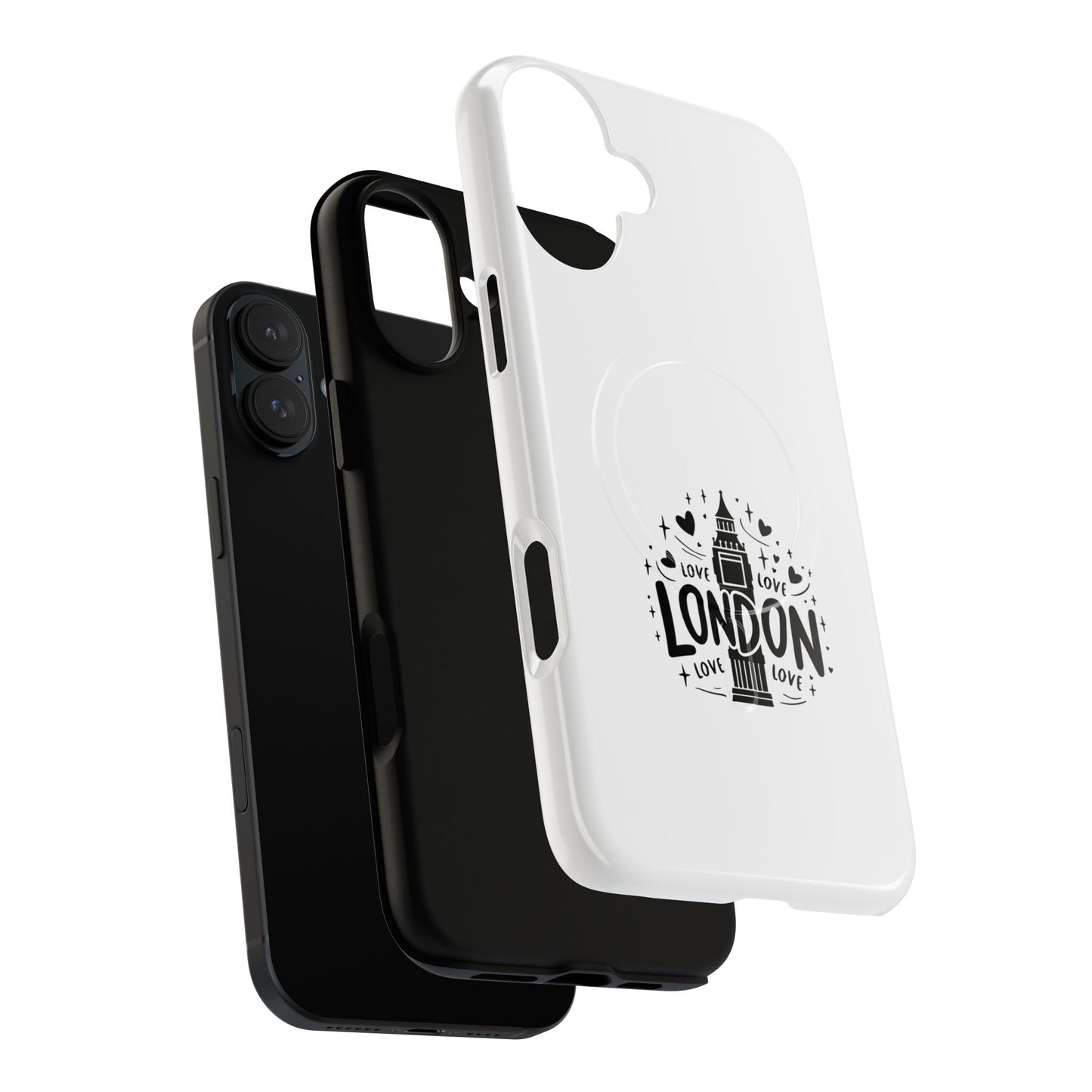 London Love Tough Magnetic Phone Cases, Durable Phone Cover, Travel Gift, London Souvenir, Protective Phone Case