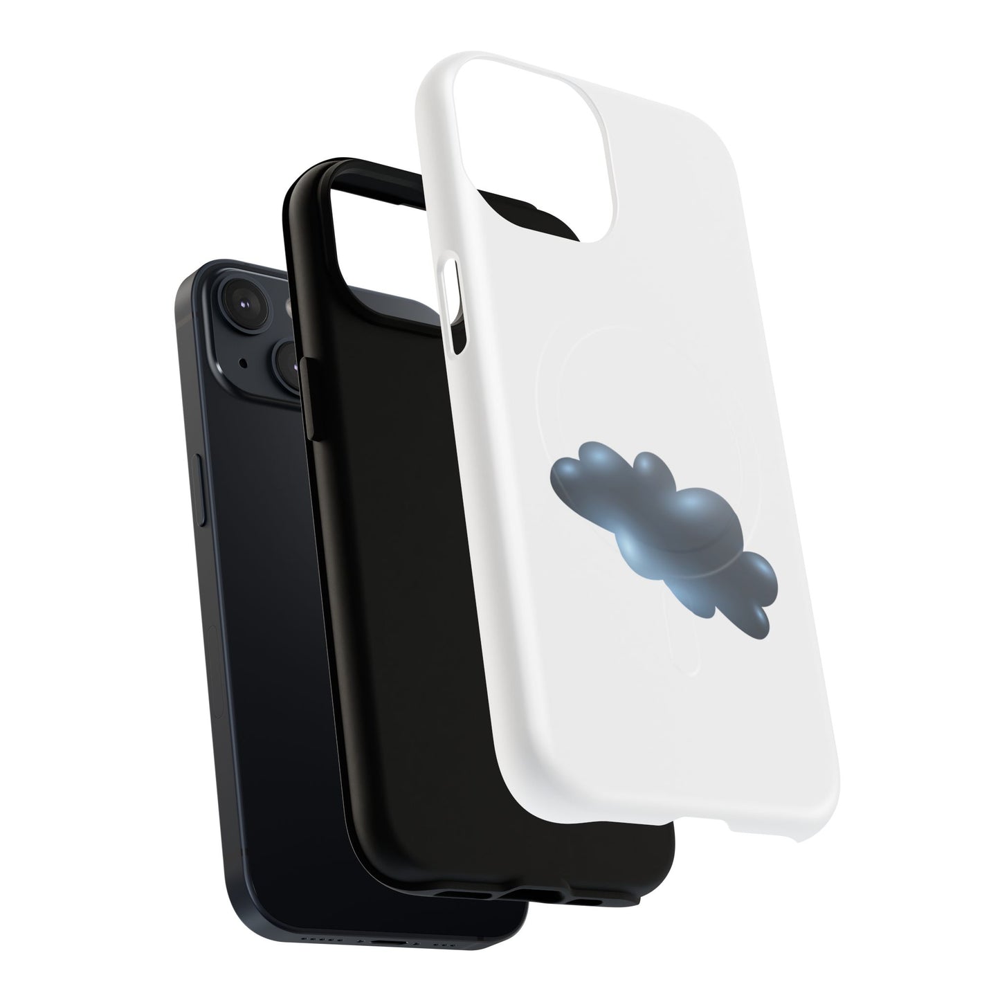 Stylish Magnetic Phone Case, Tough Protective Case, Cloud Design Phone Cover, Unique Gift for Tech Lovers, Trendy Mobile Accessories