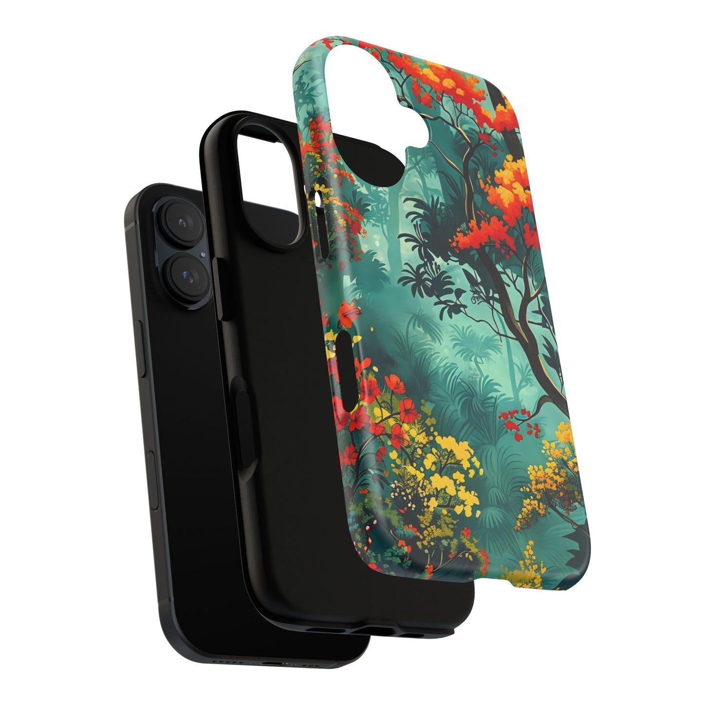 Tough Cases - Vibrant Forest Phone Case, Nature Lover Gift, Outdoor Adventure Accessory, Eco-Friendly Tech Cover, Floral Protection Skin